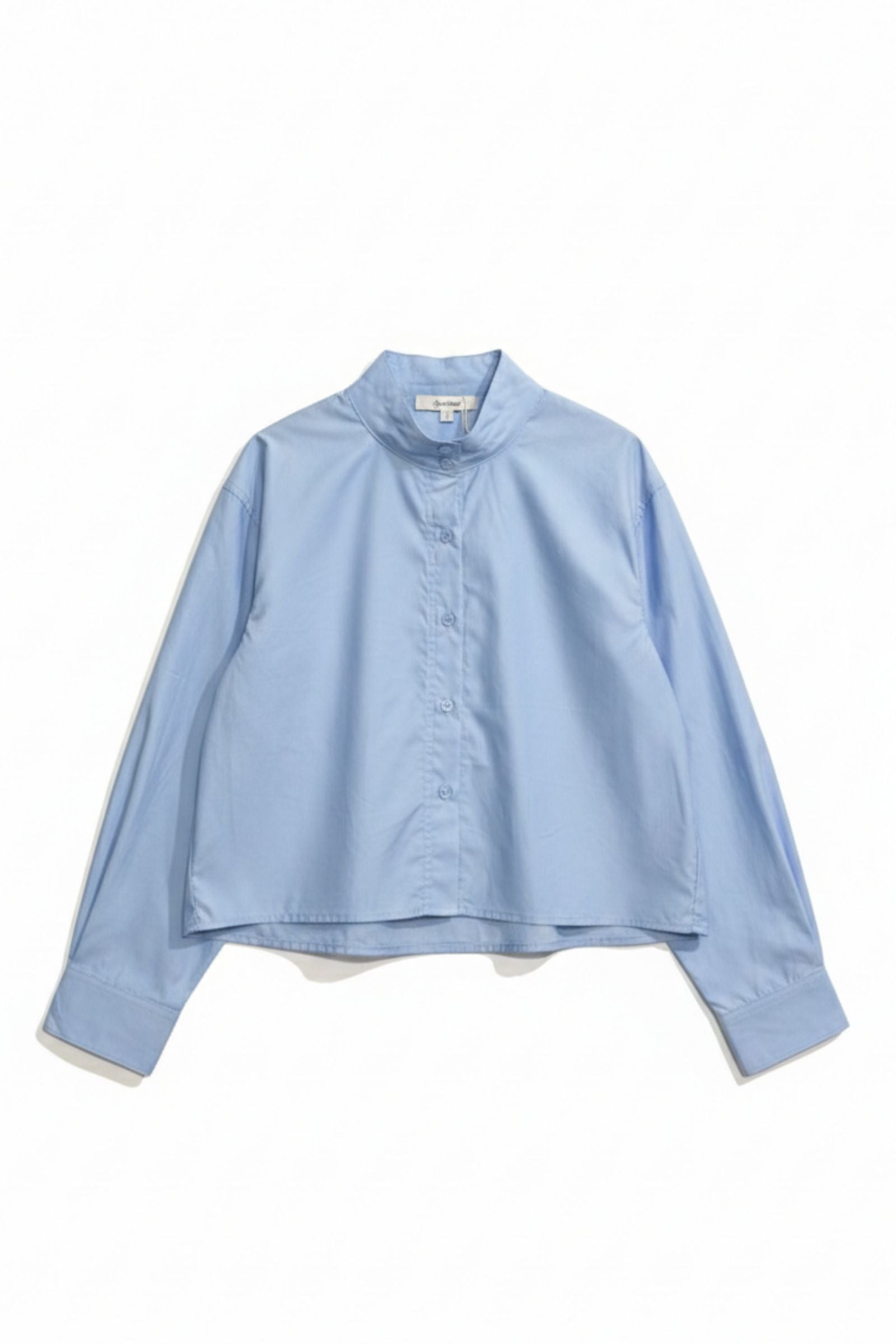 Chemise 100% coton courte col montant
