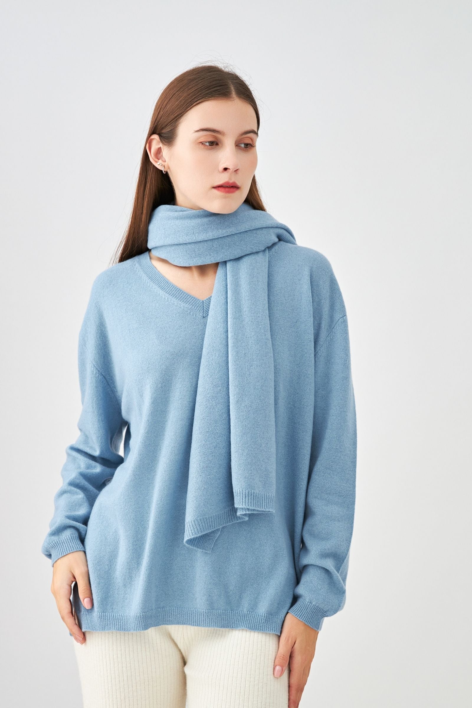 Grande écharpe en cachemire