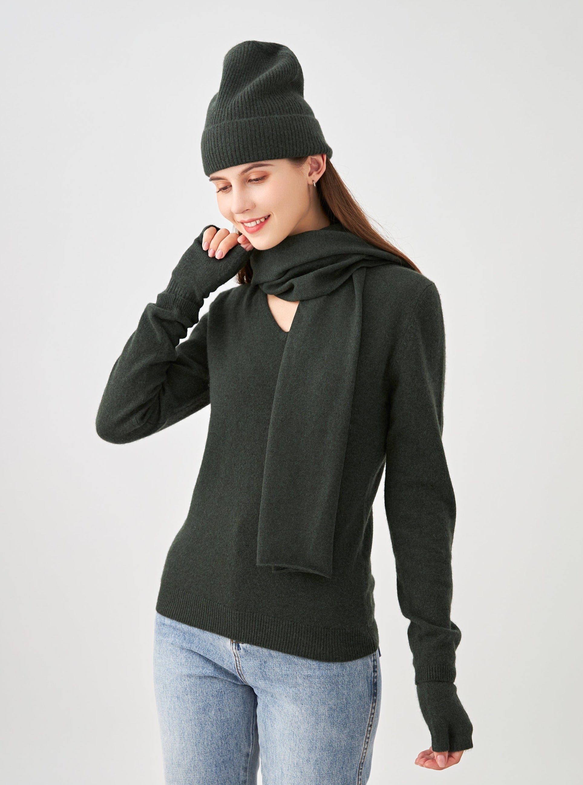 Pull col V en cachemire