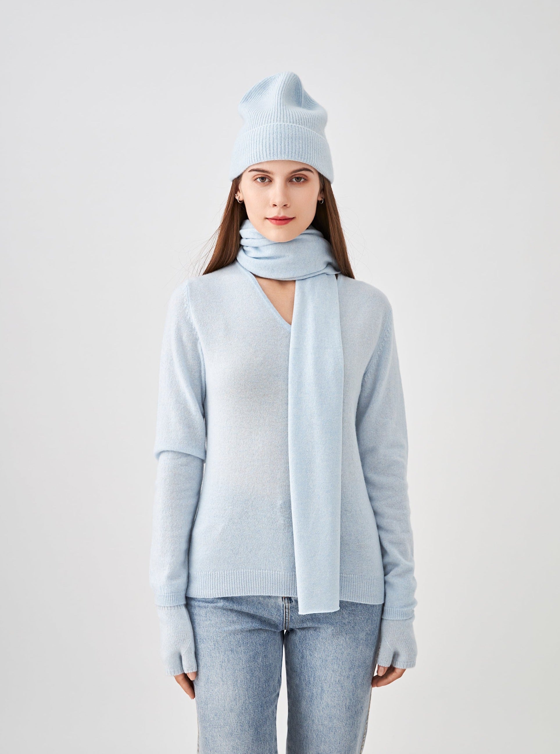 Pull col V en cachemire