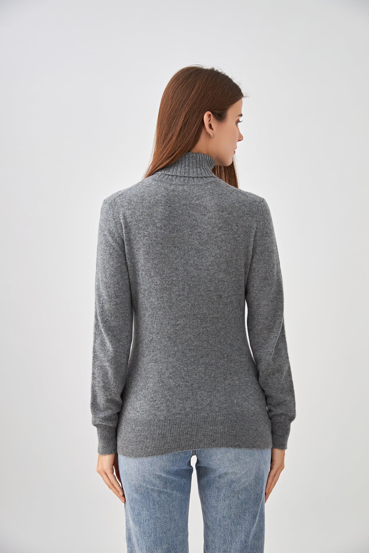Pull 100% cachemire col roulé