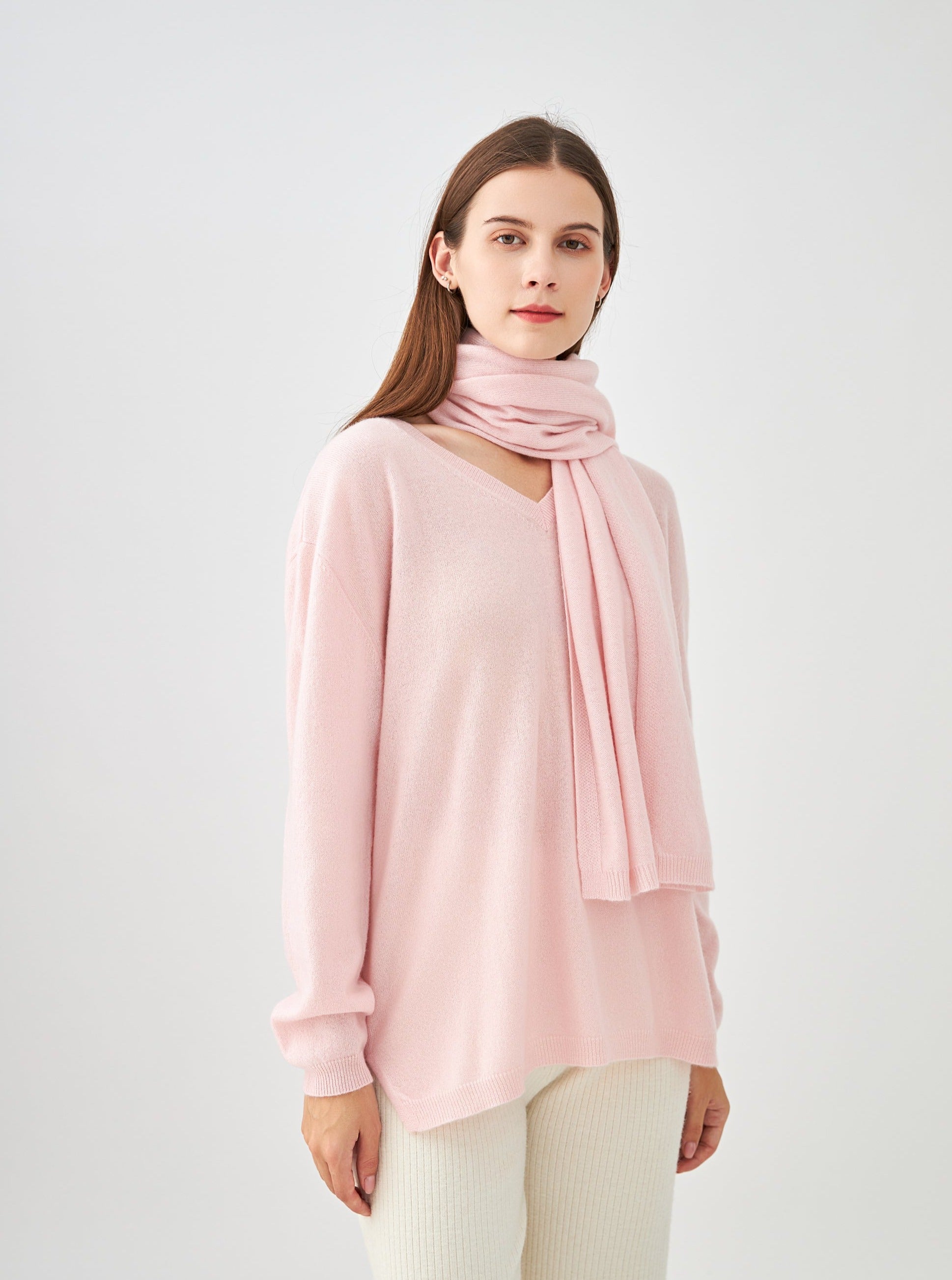 Pull V oversize en cachemire
