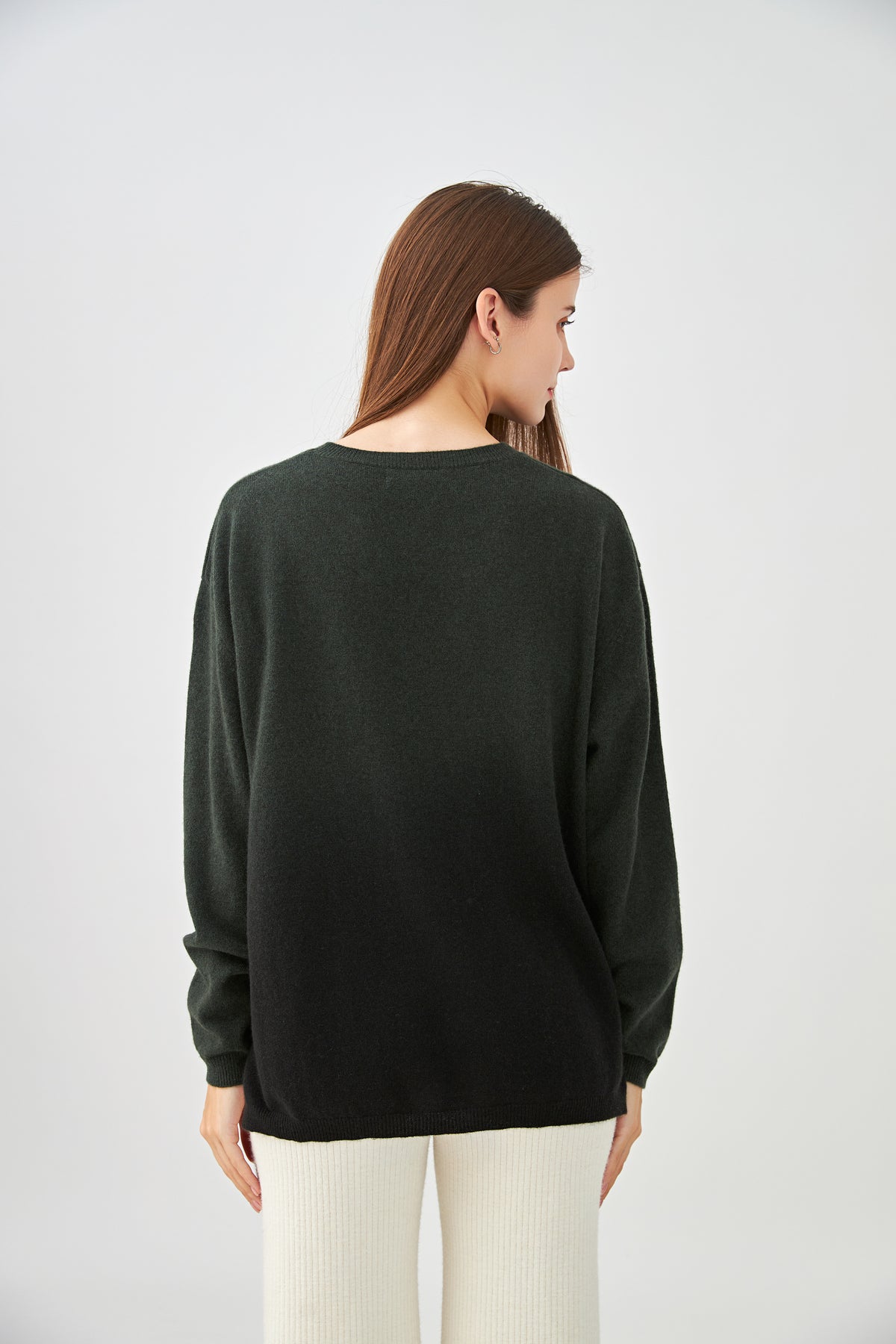 Pull 100% cachemire col rond tie and dye