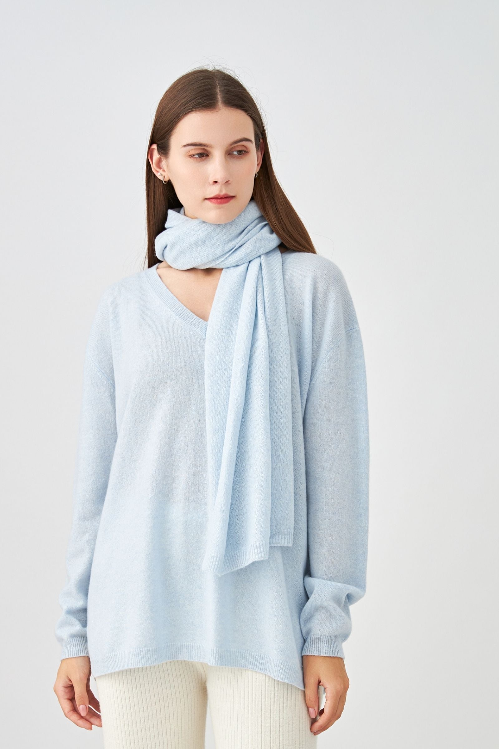 Grande écharpe en cachemire