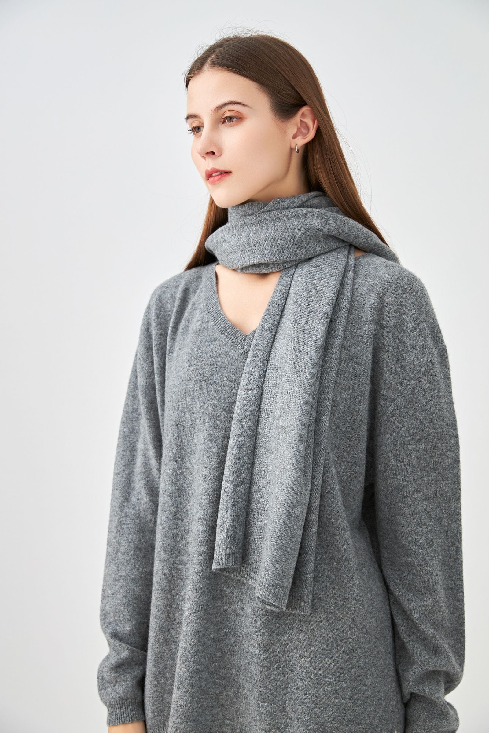 Grande écharpe en cachemire
