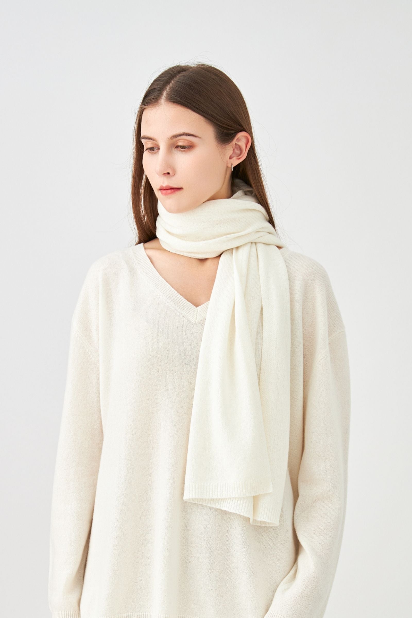 Grande écharpe en cachemire