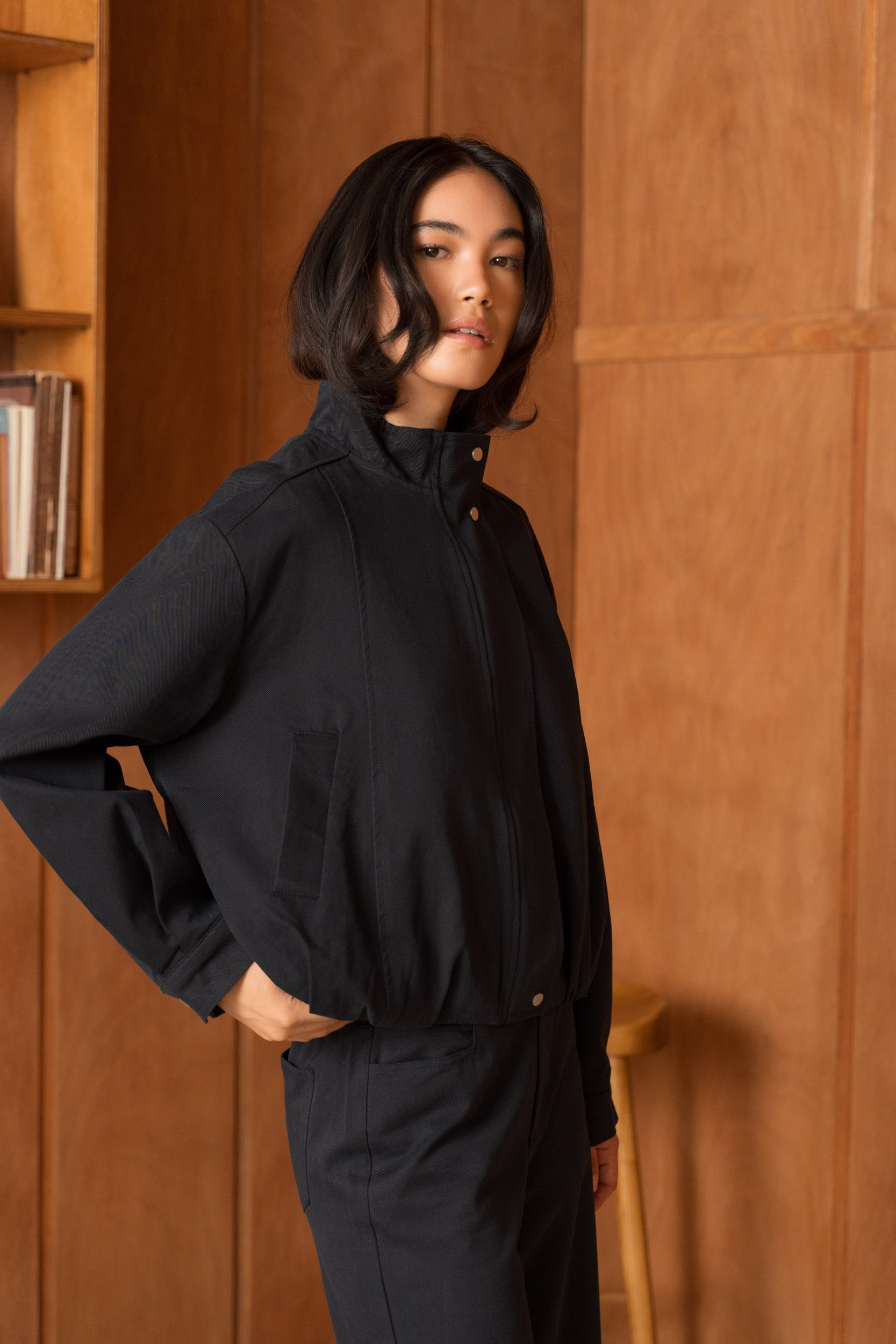 Veste bomber coton & lyocell