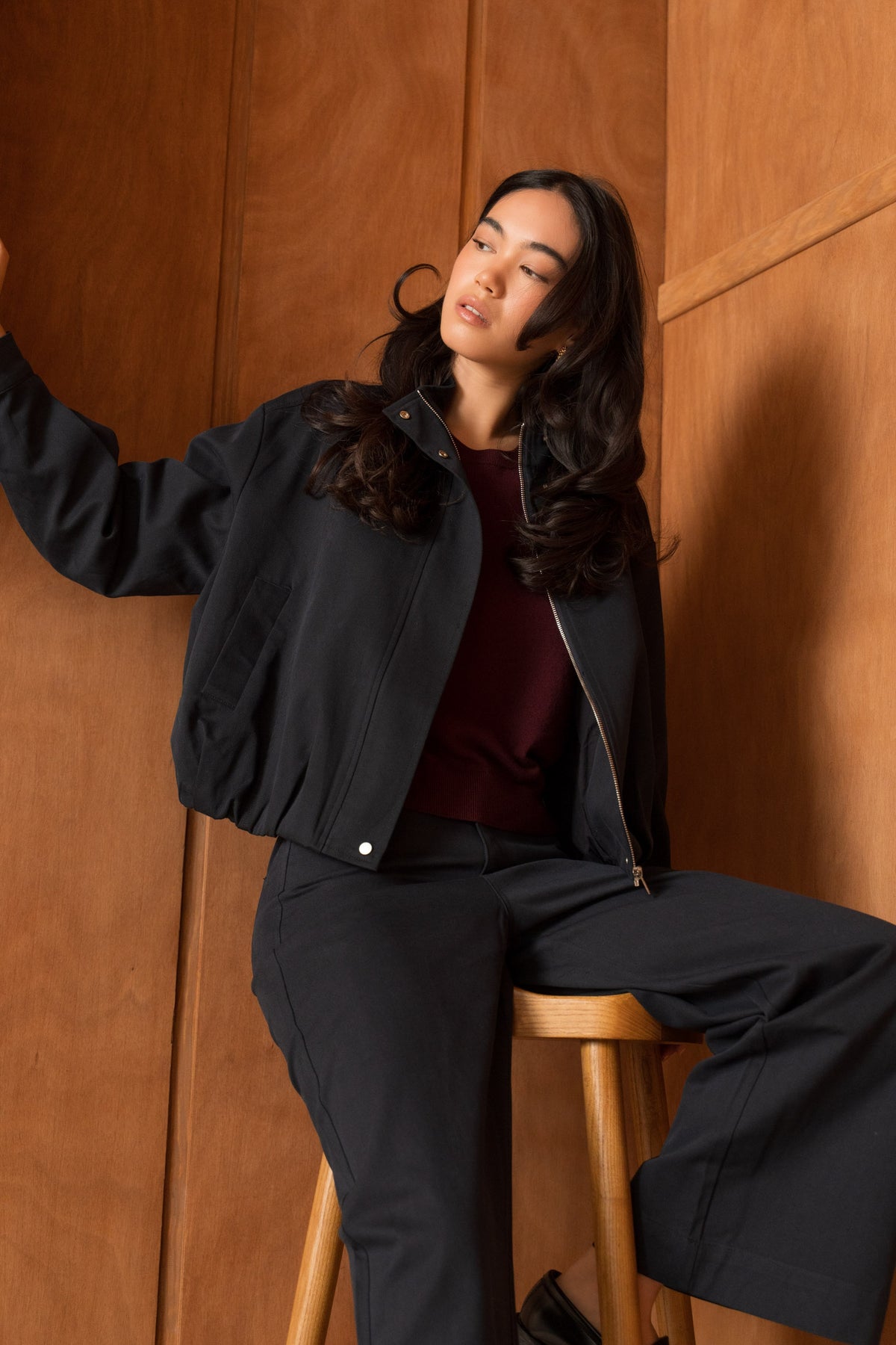 Veste bomber coton & lyocell