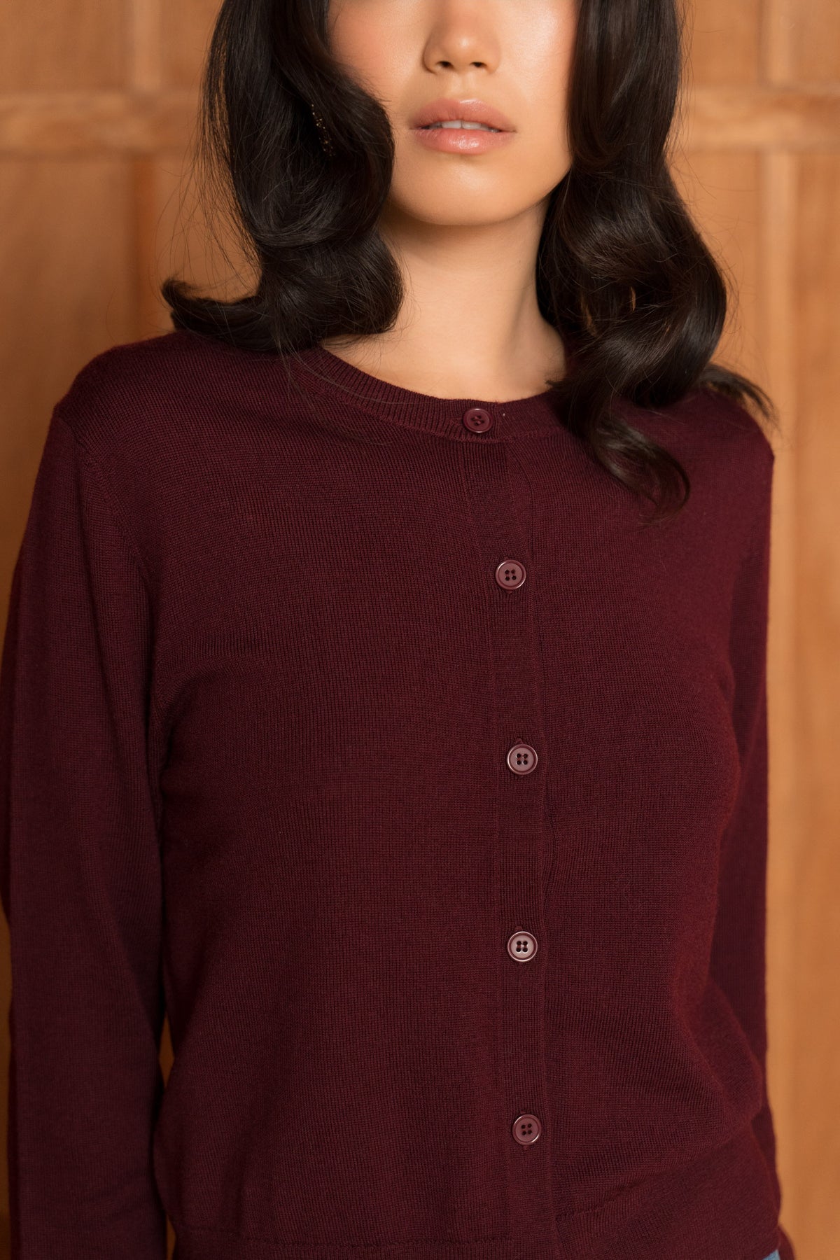 Cardigan 100% laine mérinos manches longues