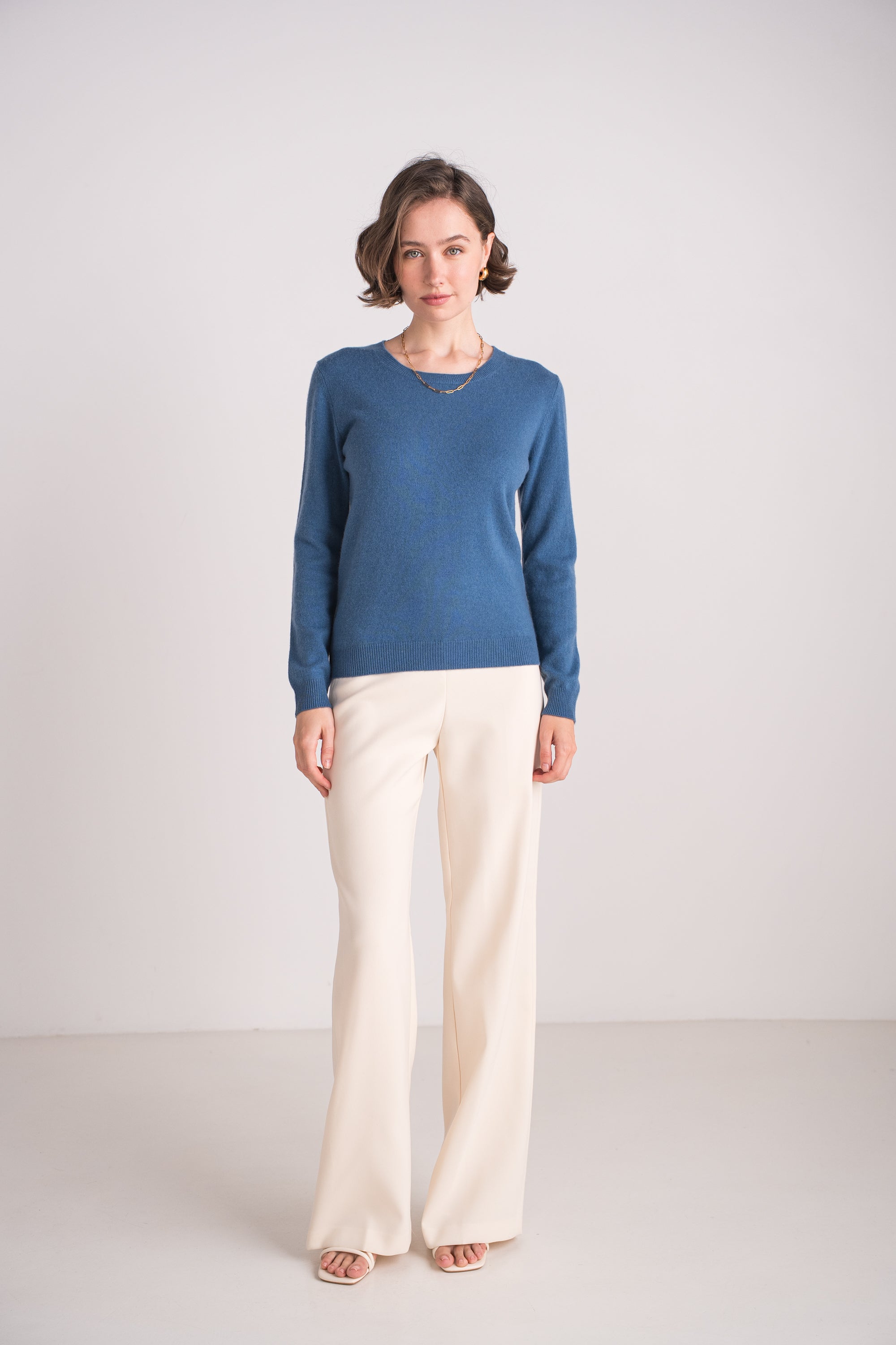 Pull col rond en cachemire