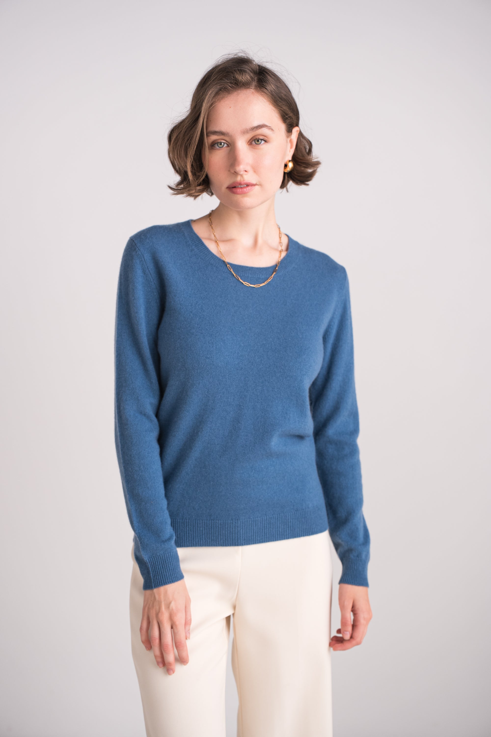 Pull col rond en cachemire
