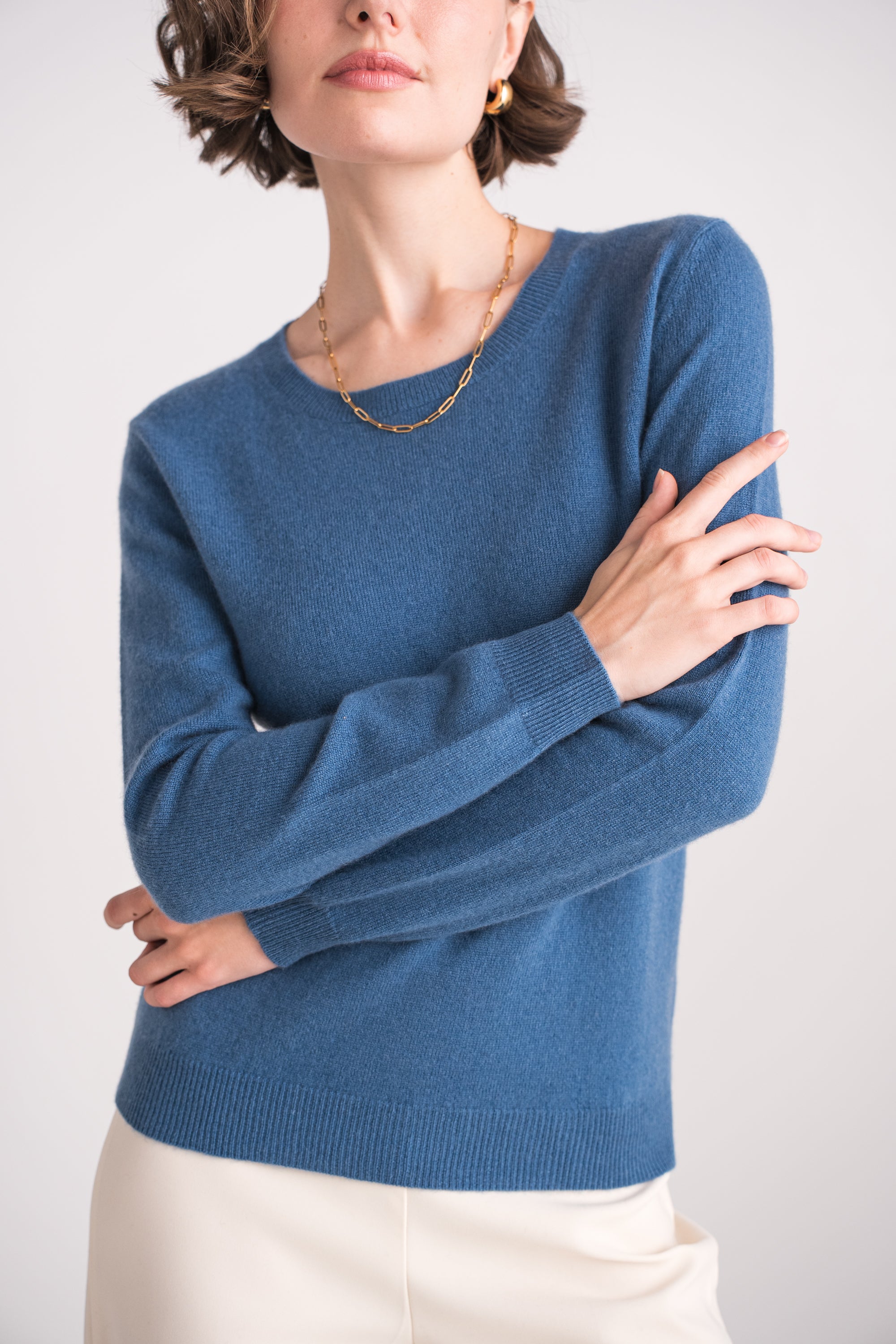 Pull col rond en cachemire