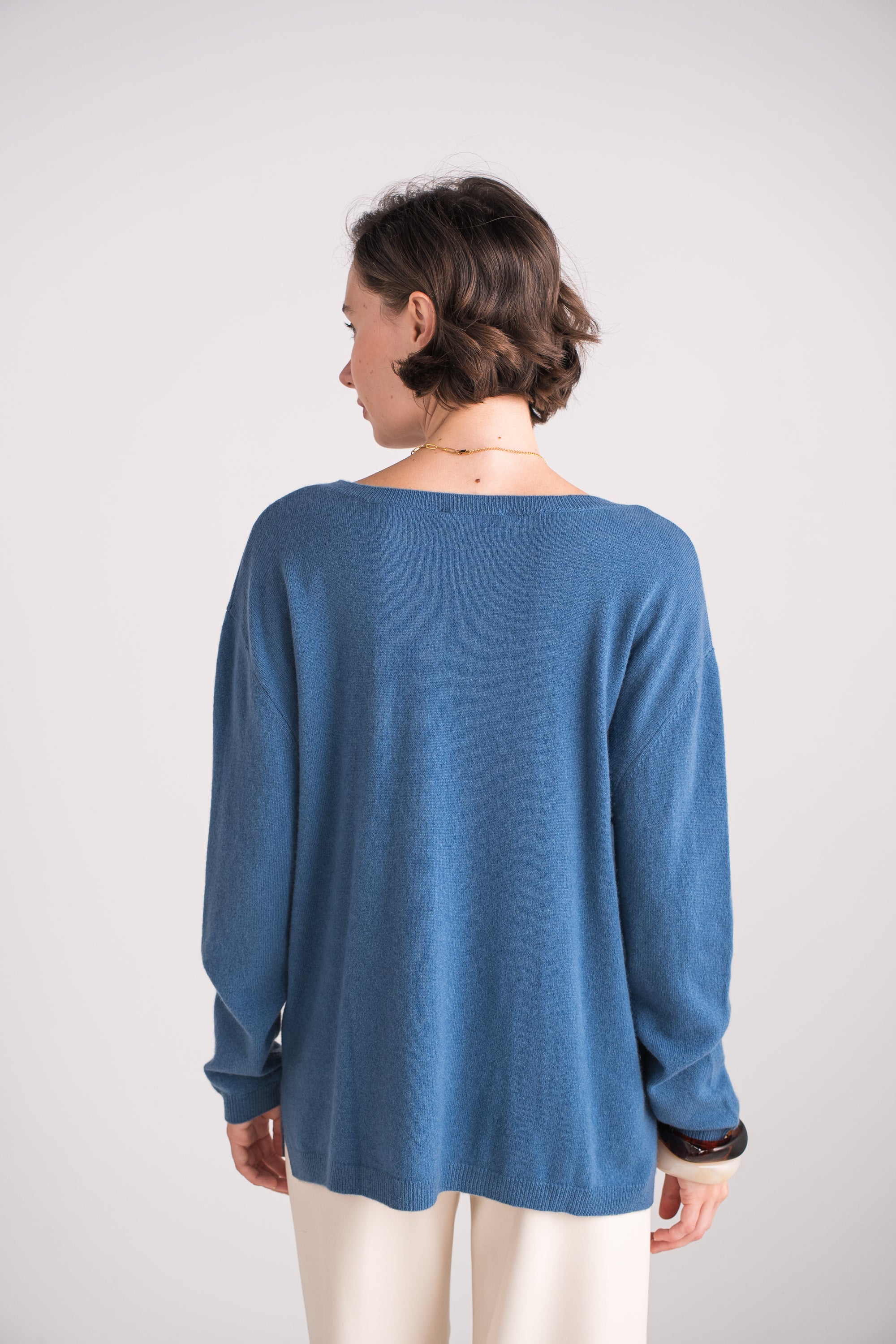Pull V oversize en cachemire