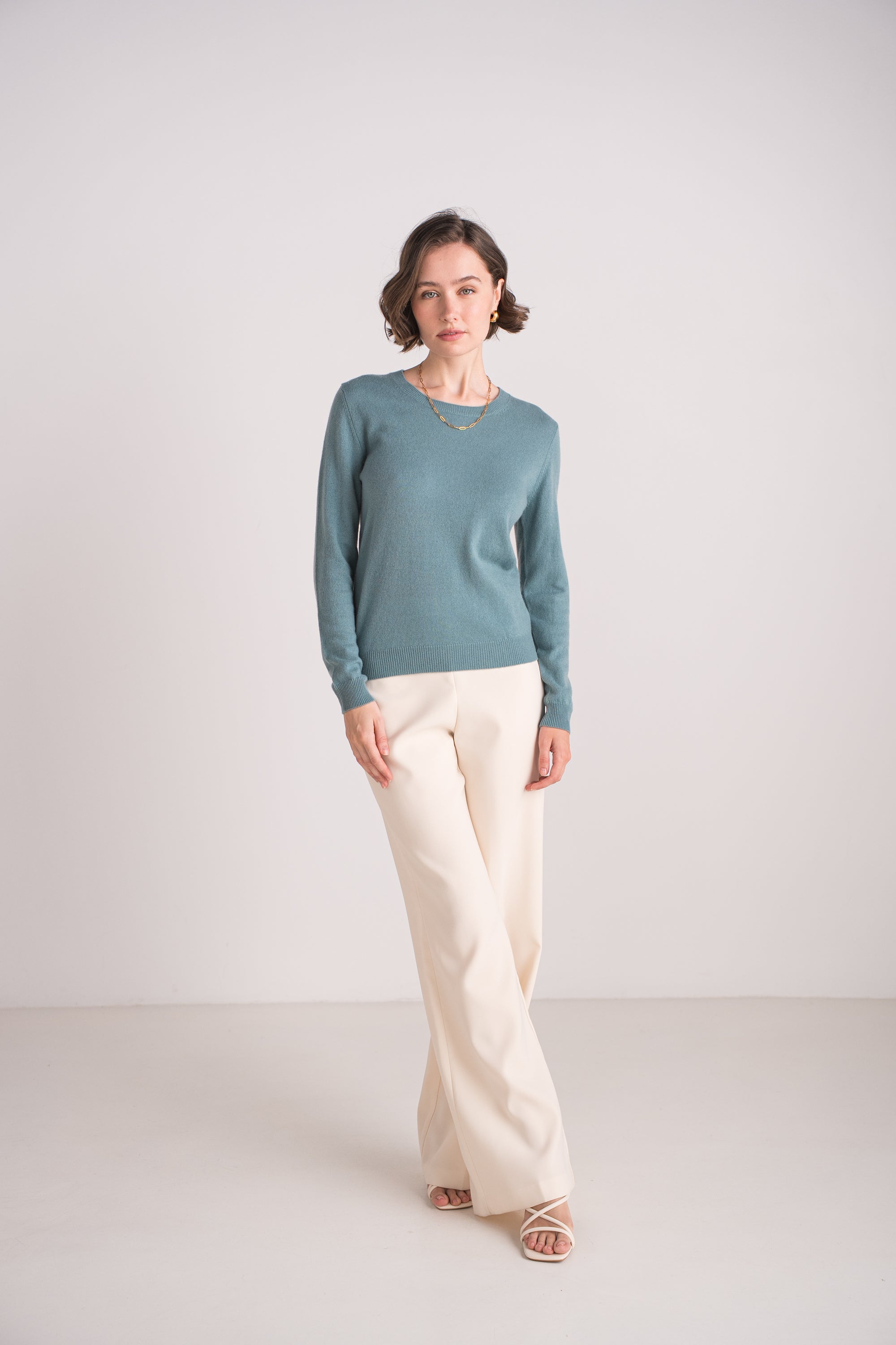 Pull col rond en cachemire