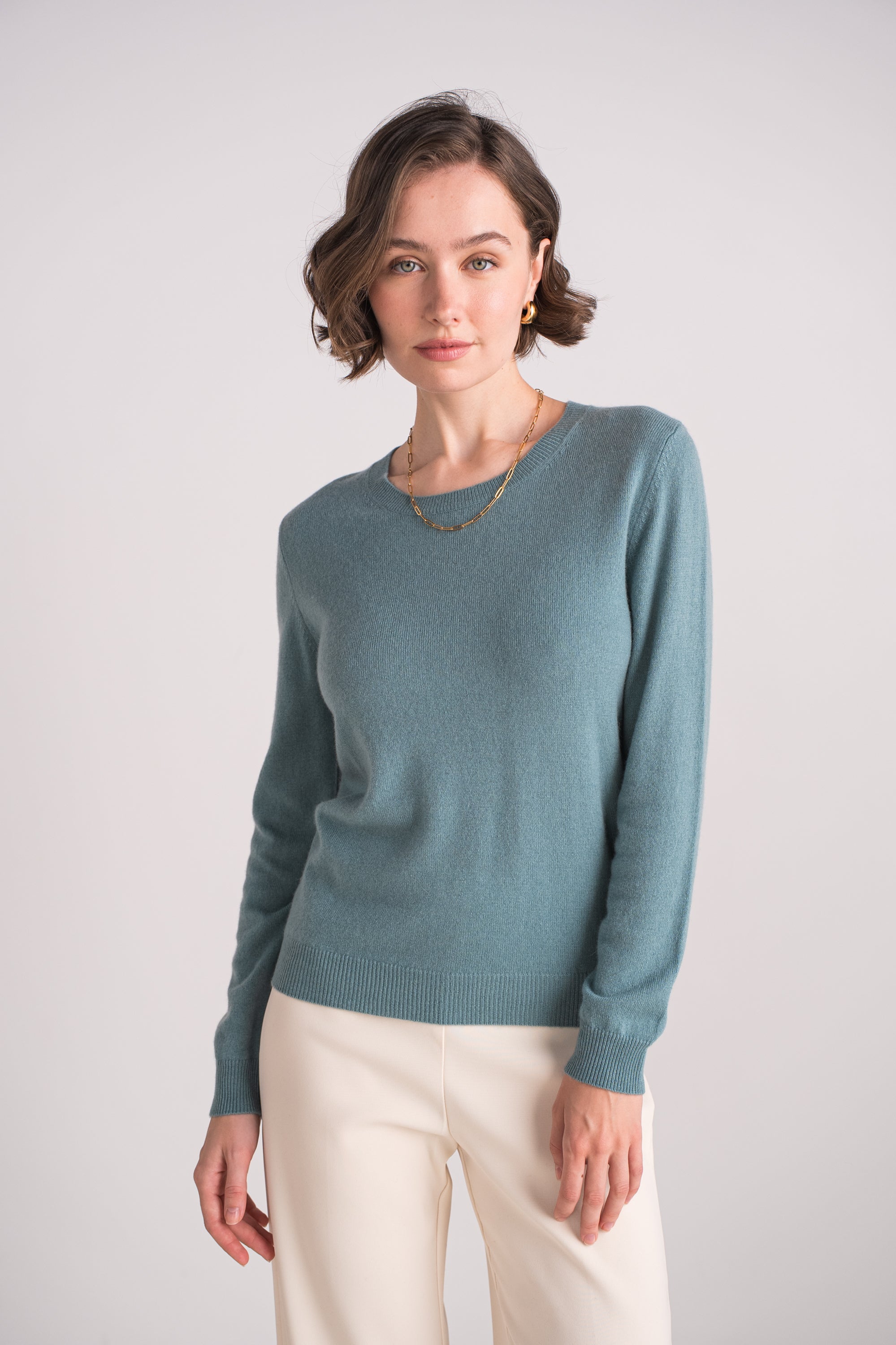 Pull col rond en cachemire