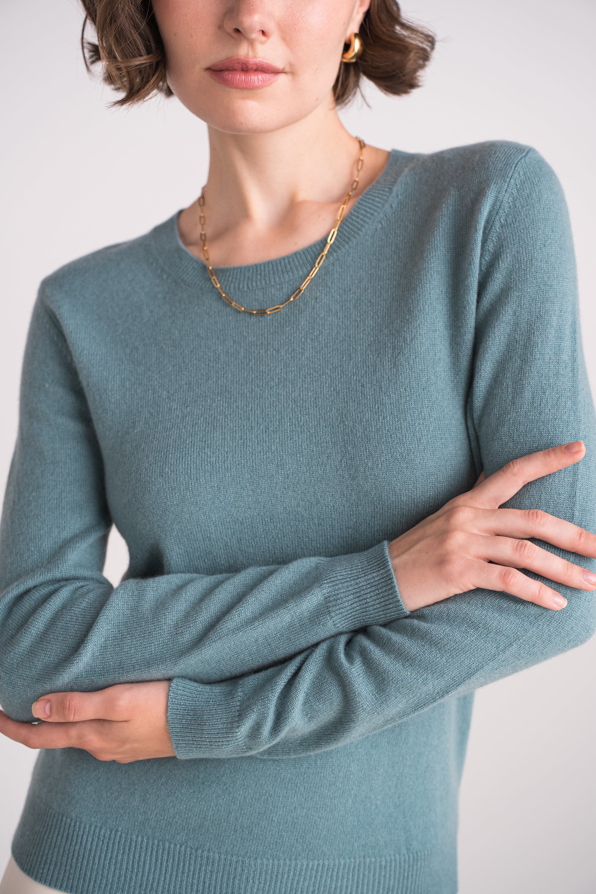 Pull col rond en cachemire