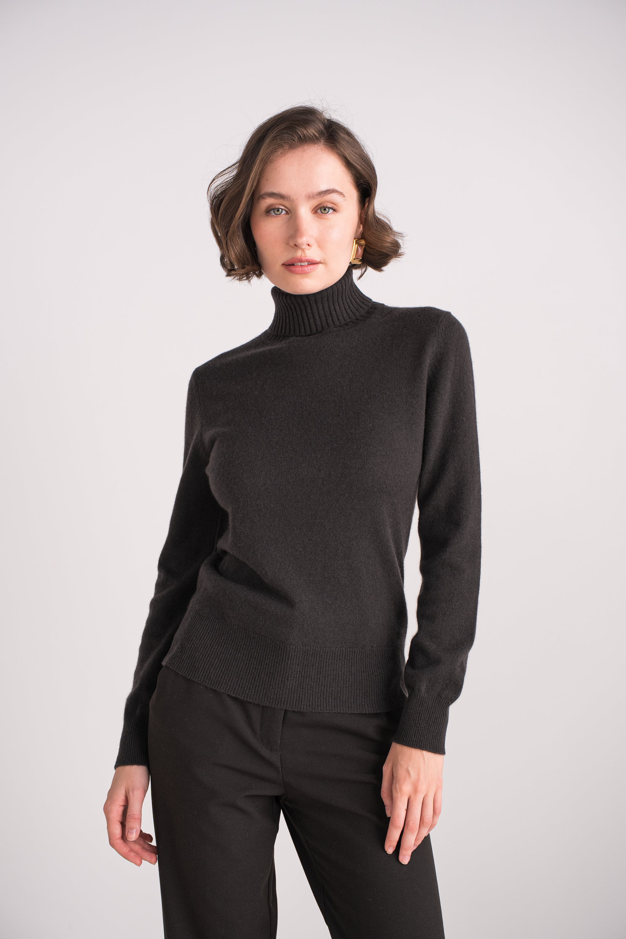 Pull col roulé en cachemire