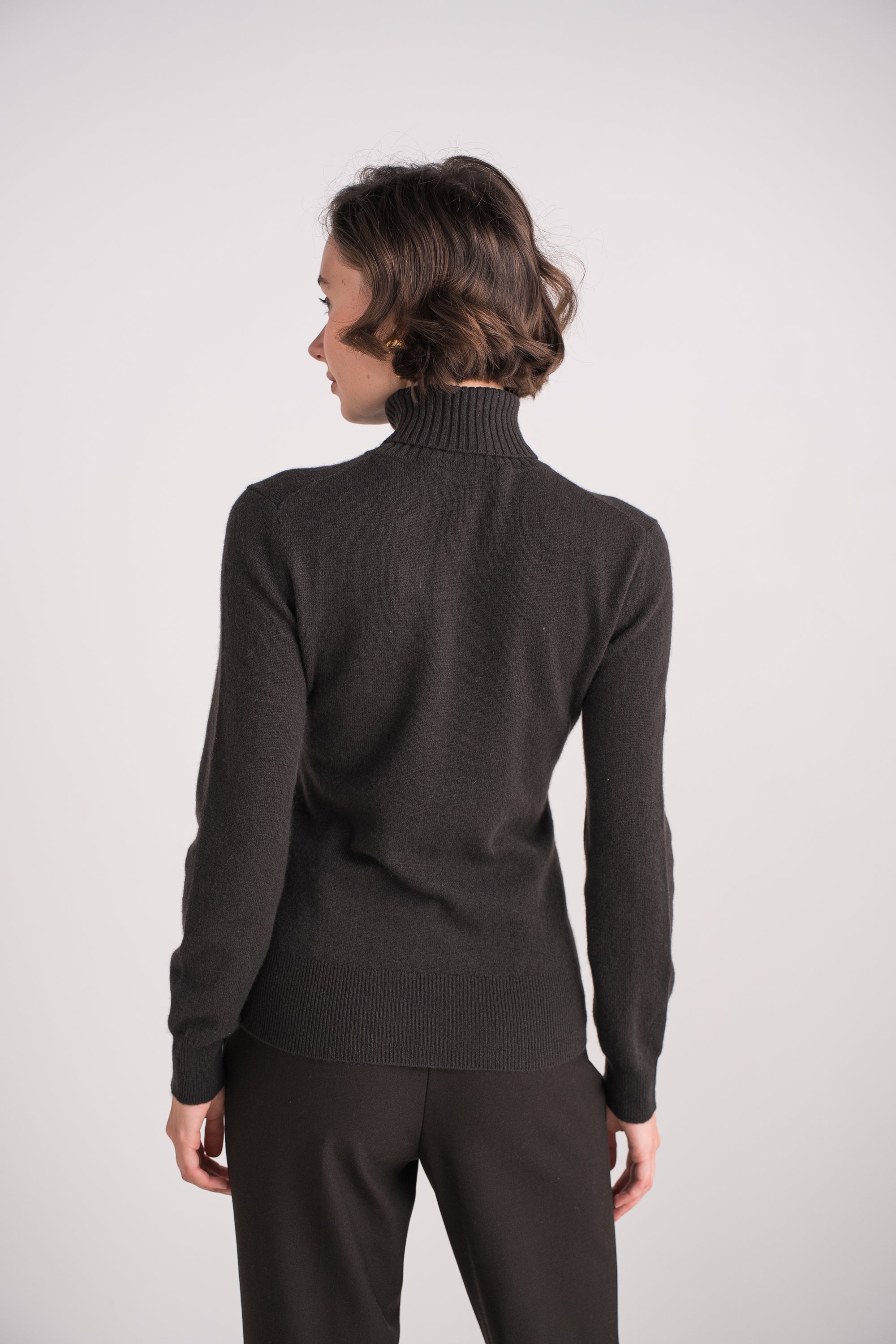Pull col roulé en cachemire