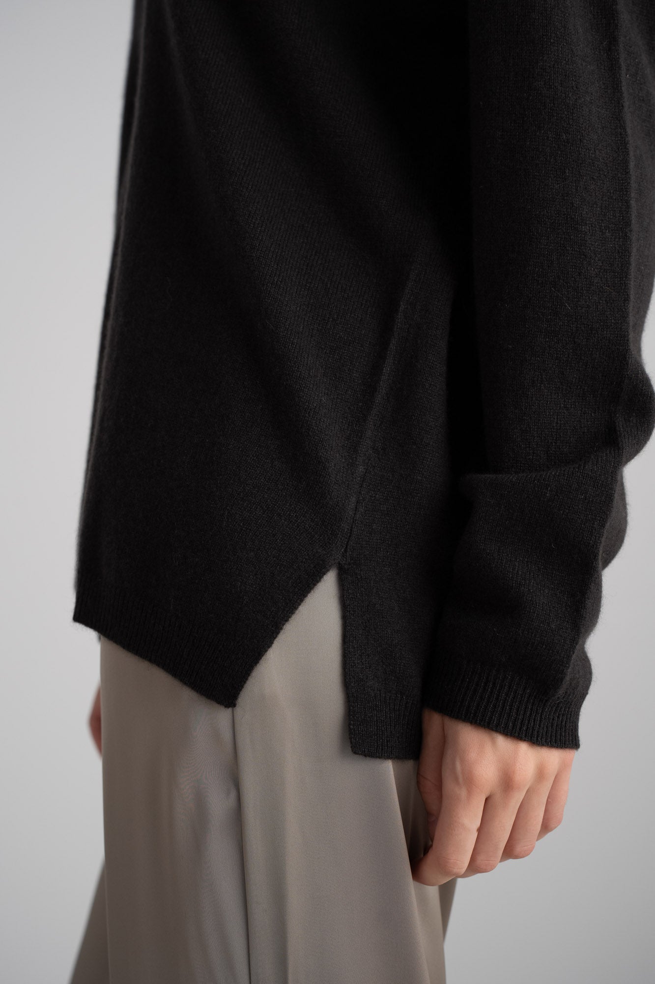 Pull col rond oversize en cachemire