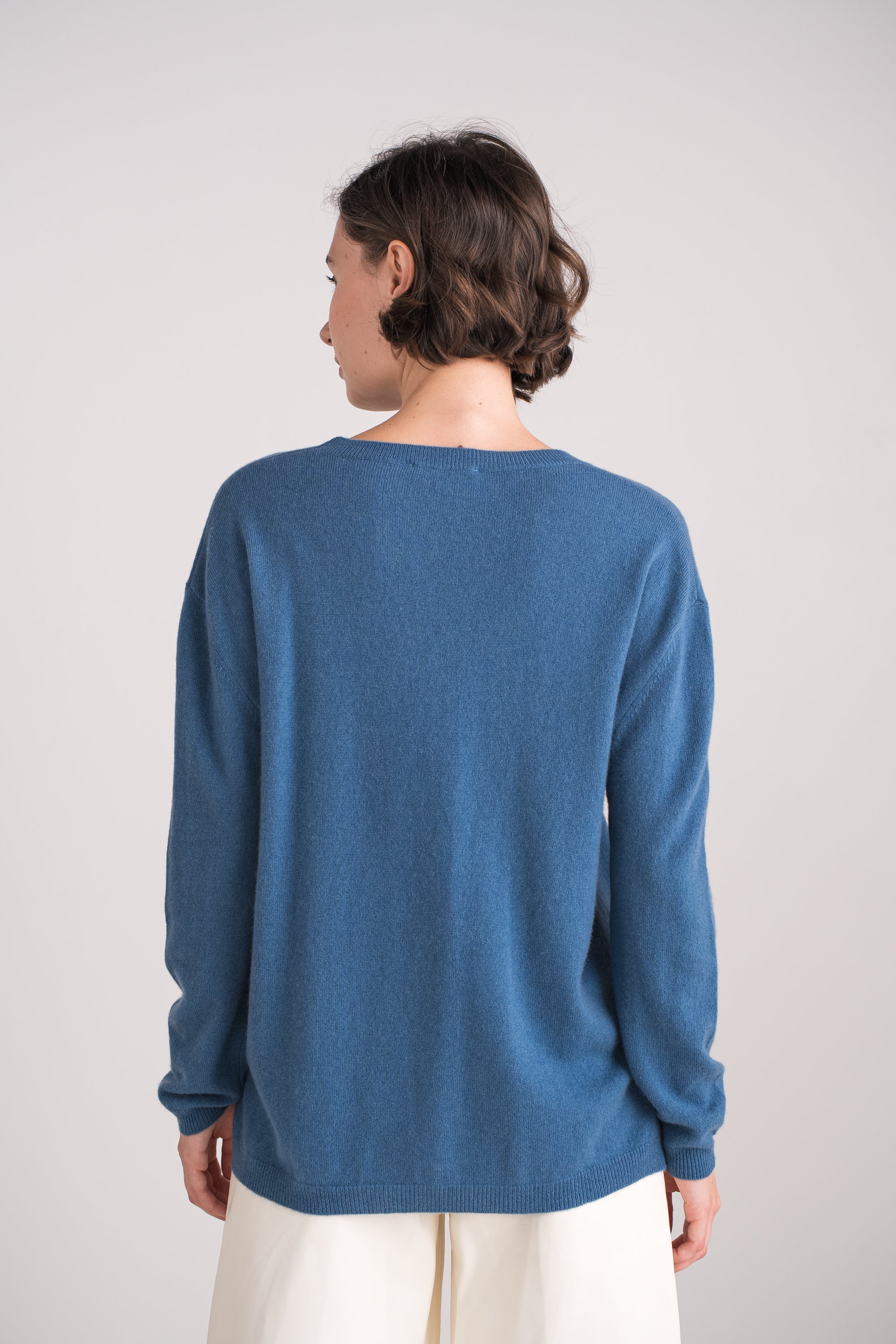 Pull col rond oversize en cachemire