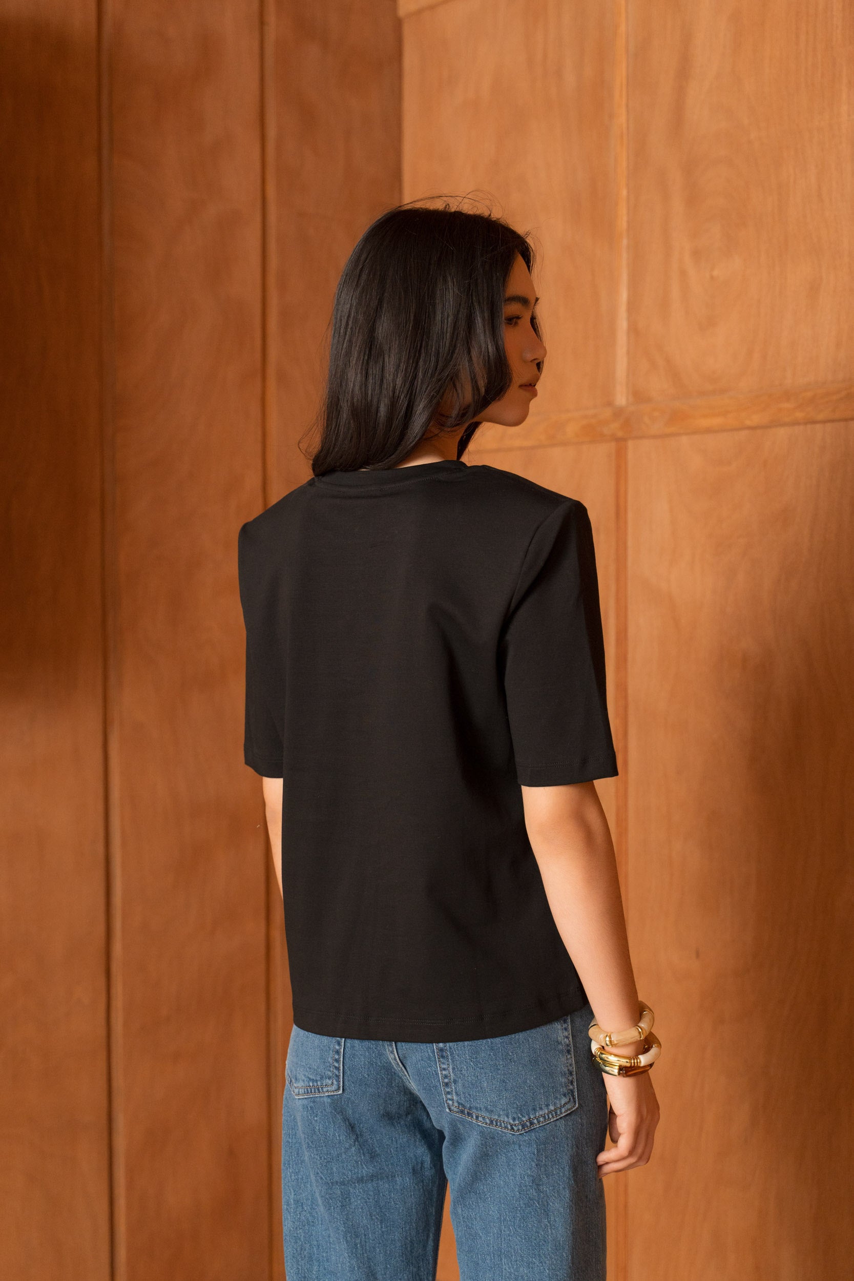 T-shirt 100% coton premium à épaulettes