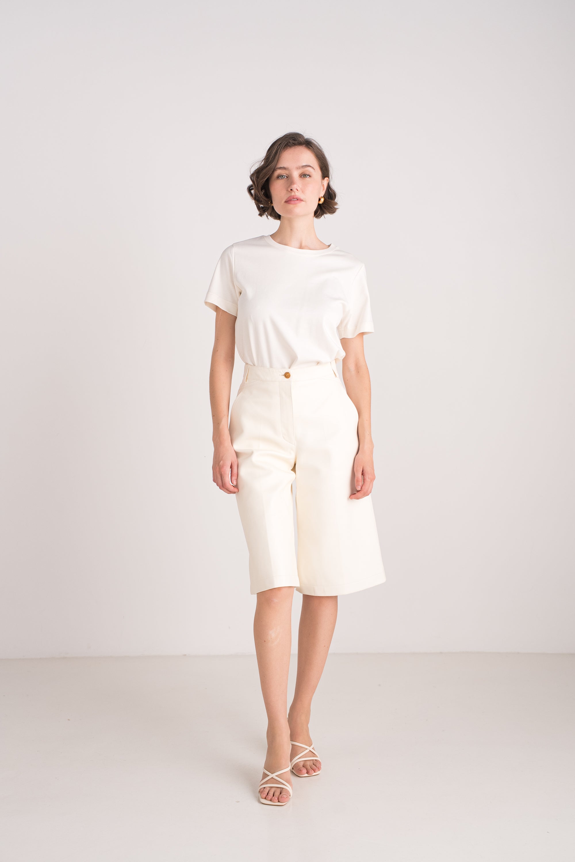 T-shirt col rond en COTON PREMIUM manches courtes