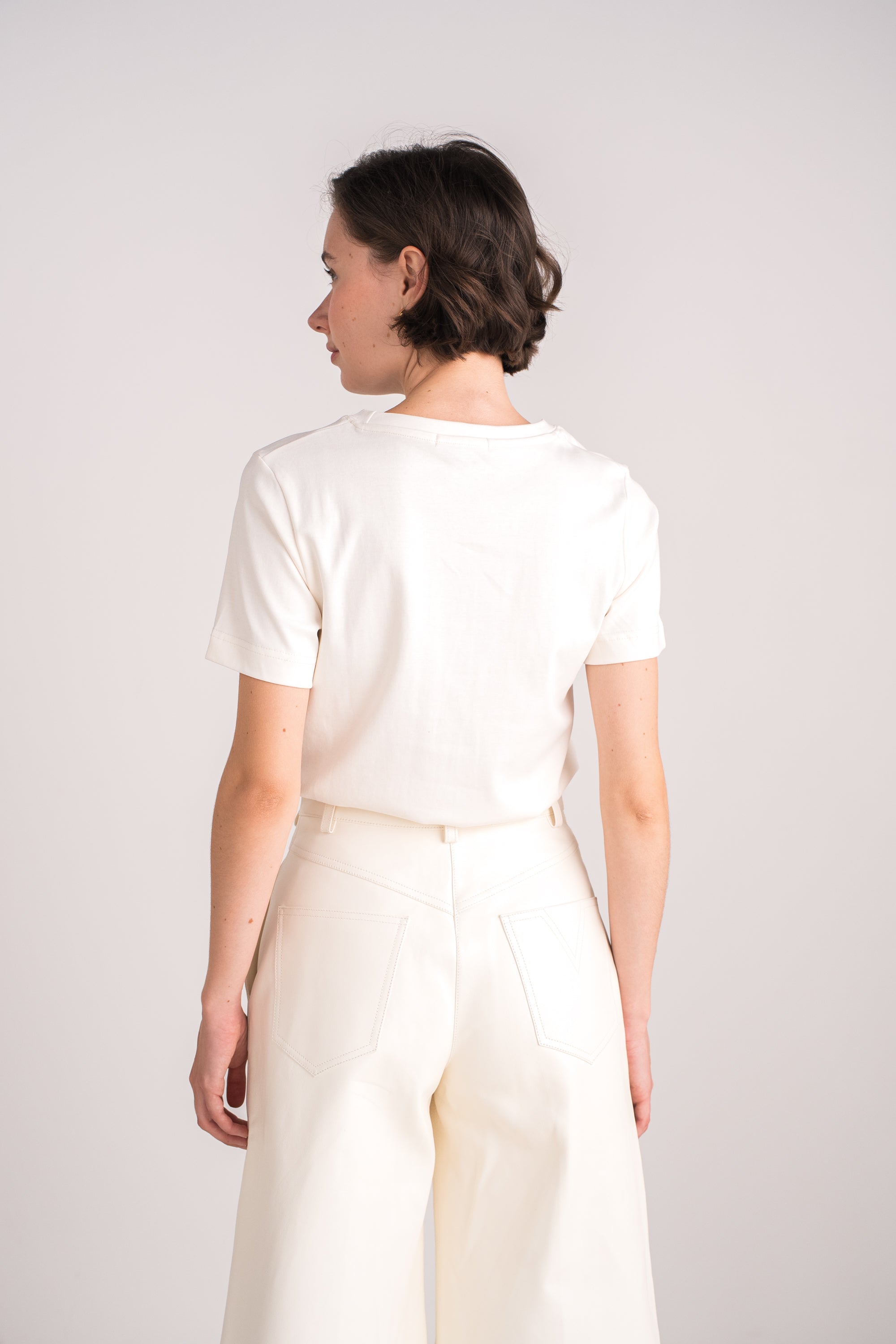 T-shirt col rond 100% coton premium manches courtes