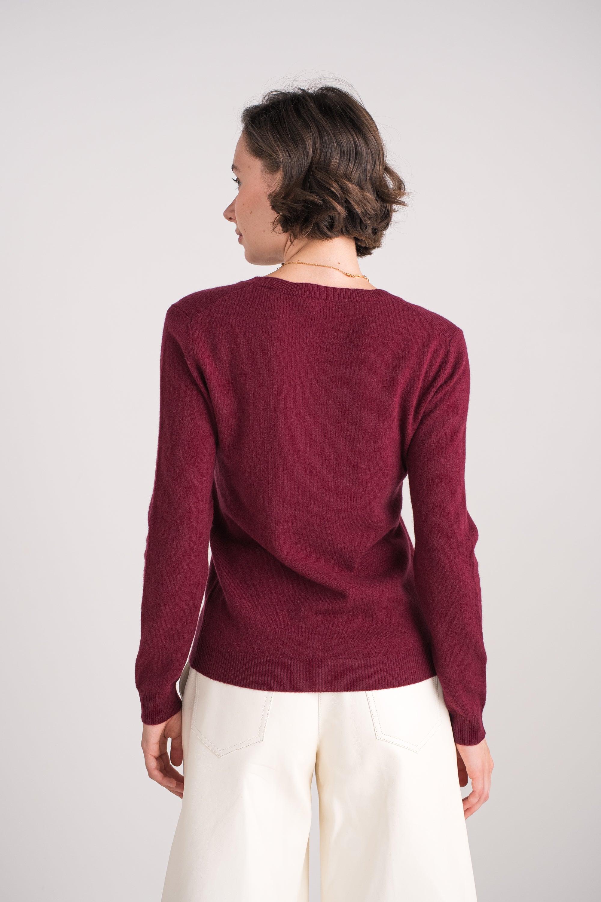 Pull col rond en cachemire