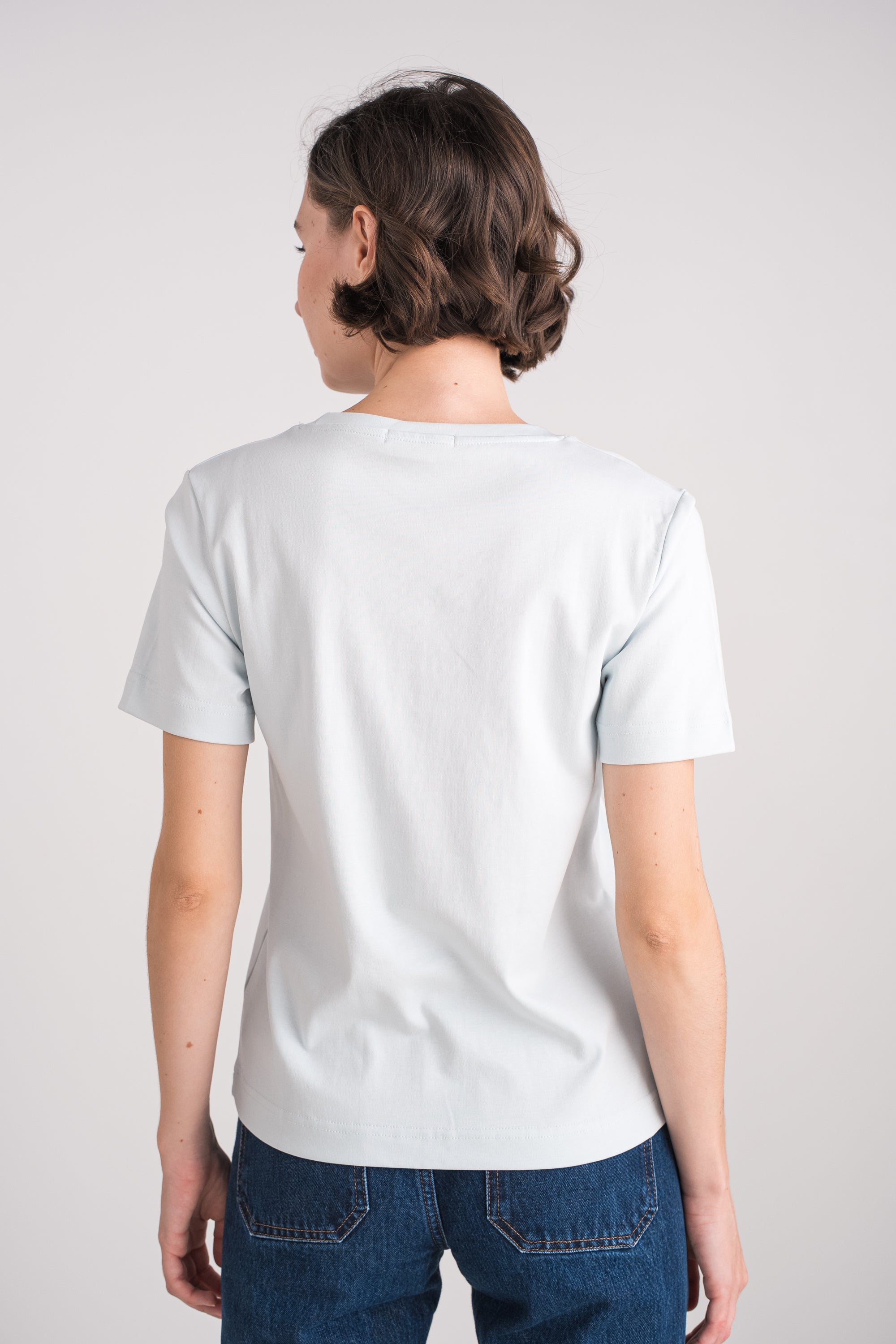 T-shirt col rond 100% coton premium manches courtes