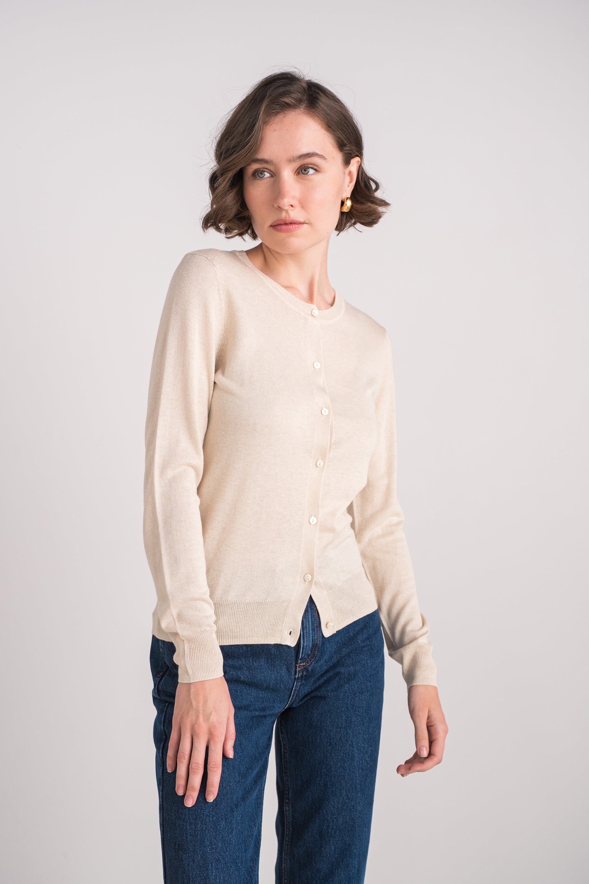 Cardigan en soie et cachemire