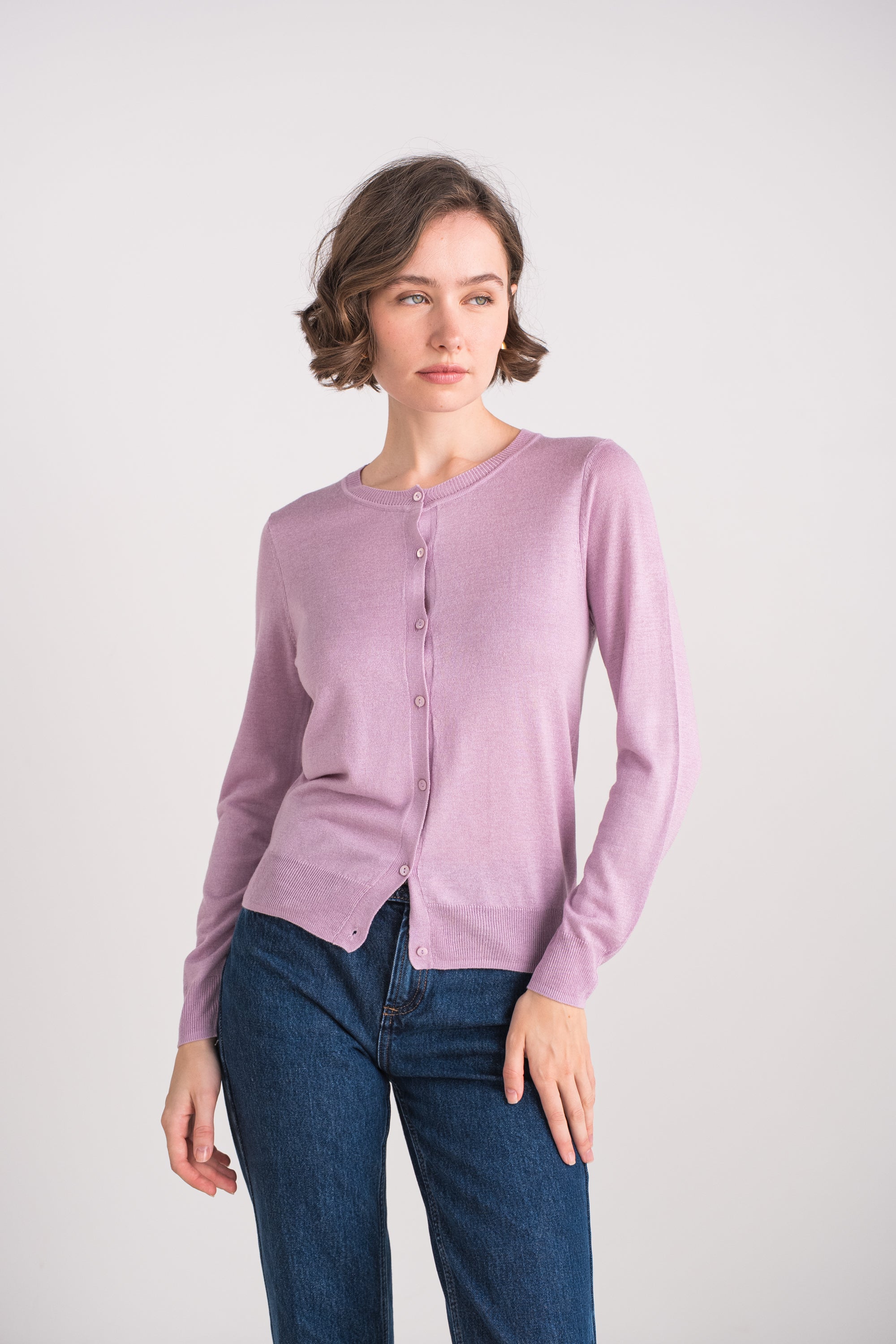 Cardigan en soie et cachemire