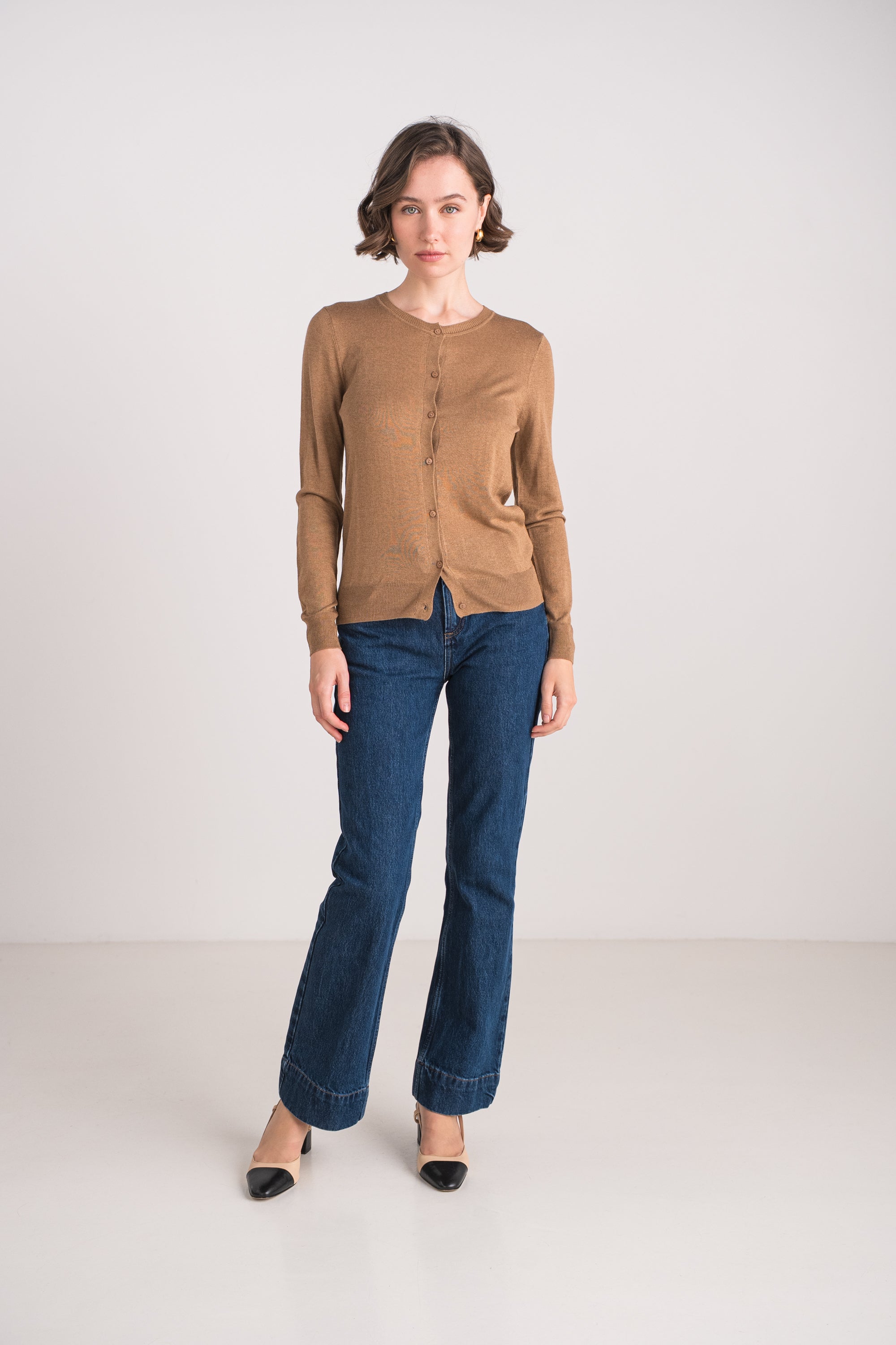 Cardigan en soie et cachemire