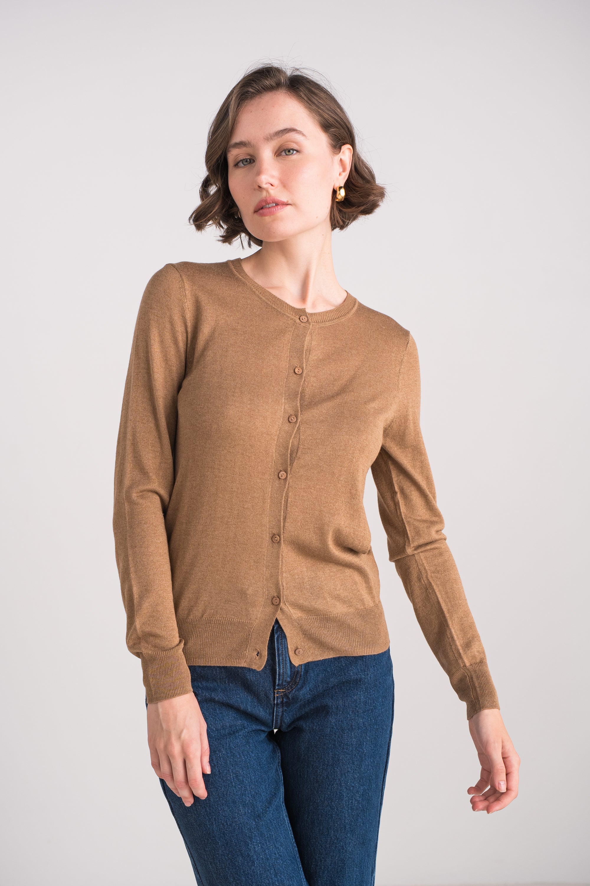 Cardigan en soie et cachemire