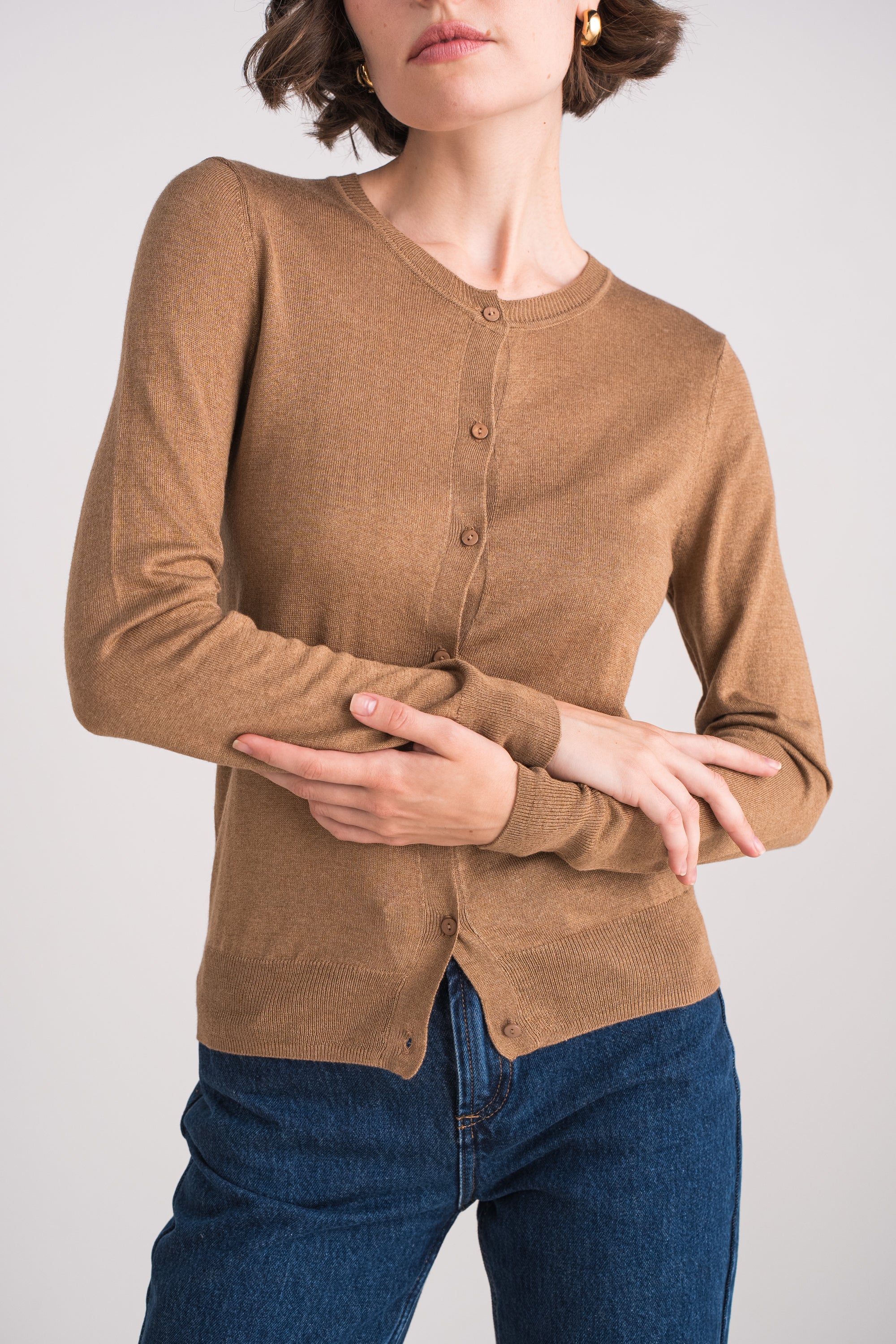 Cardigan en soie et cachemire