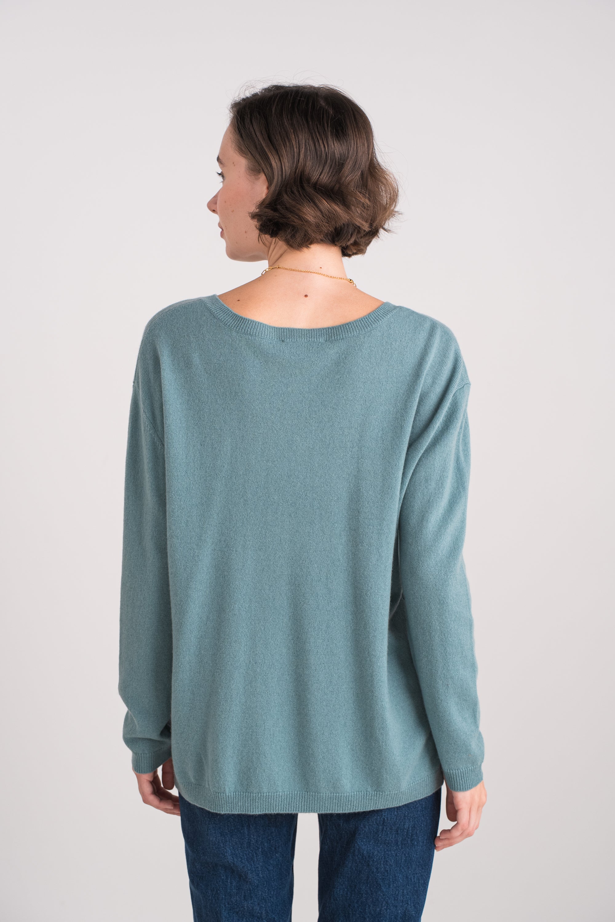 Pull V oversize en cachemire
