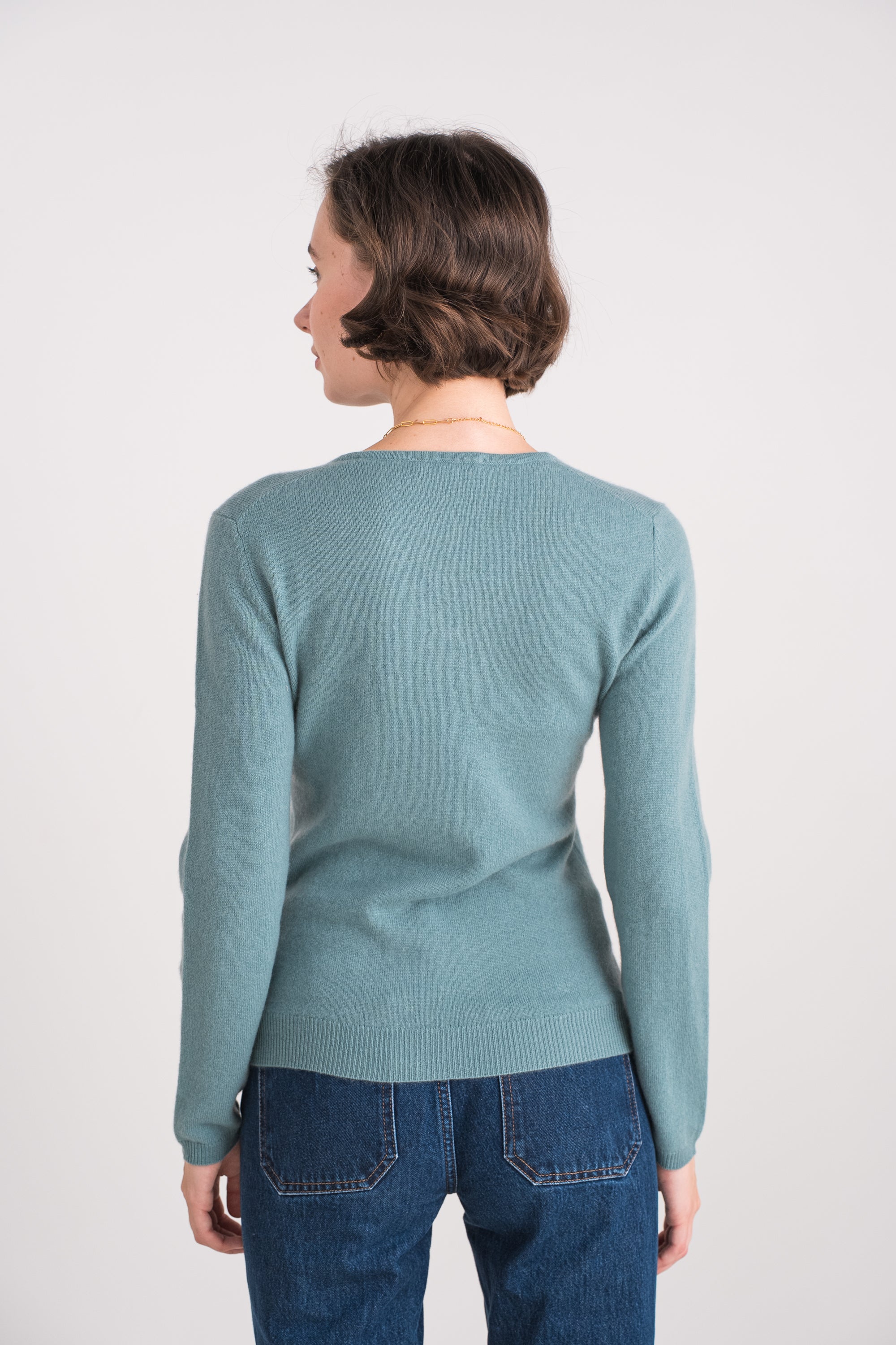 Pull col V en cachemire