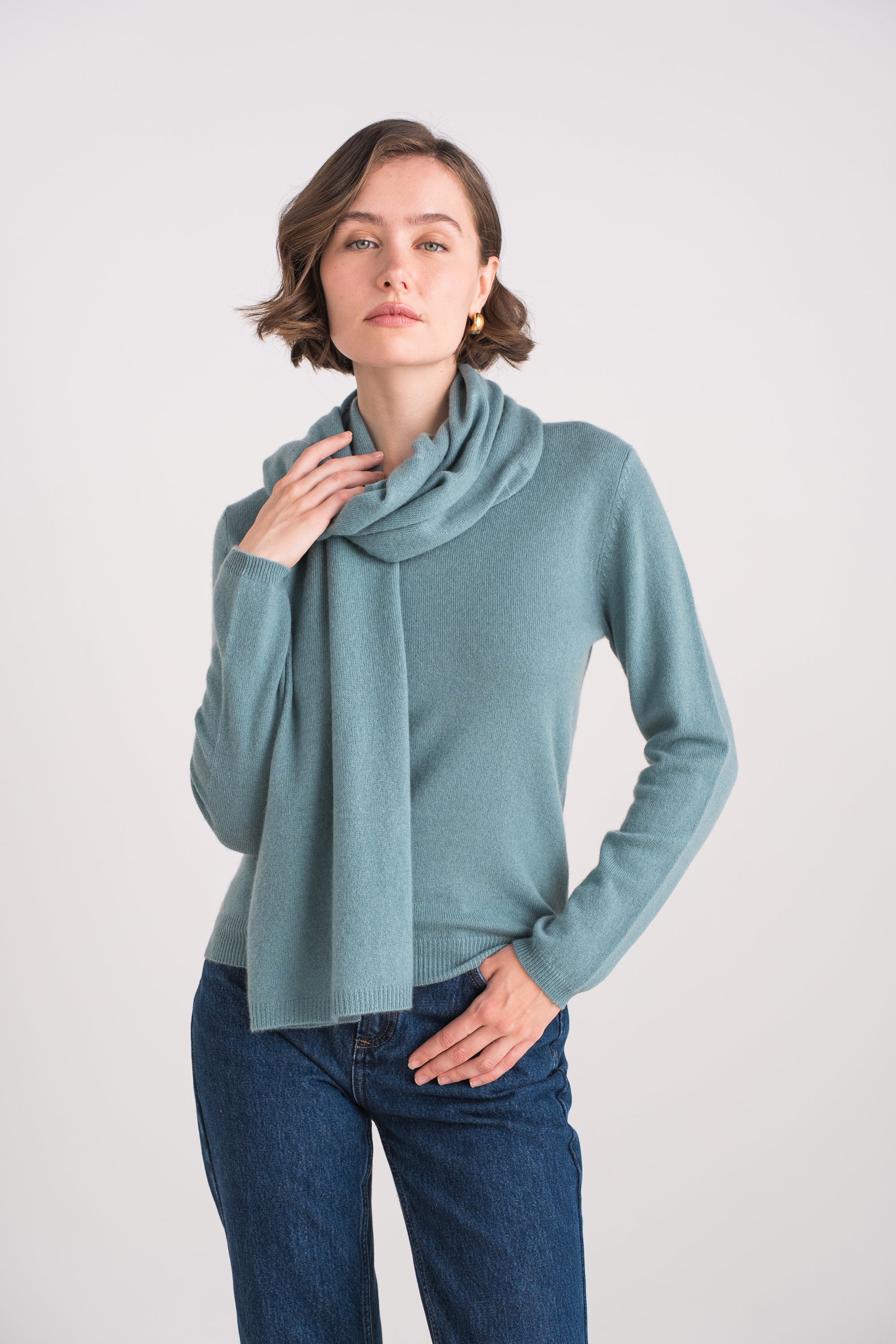 Grande écharpe en cachemire