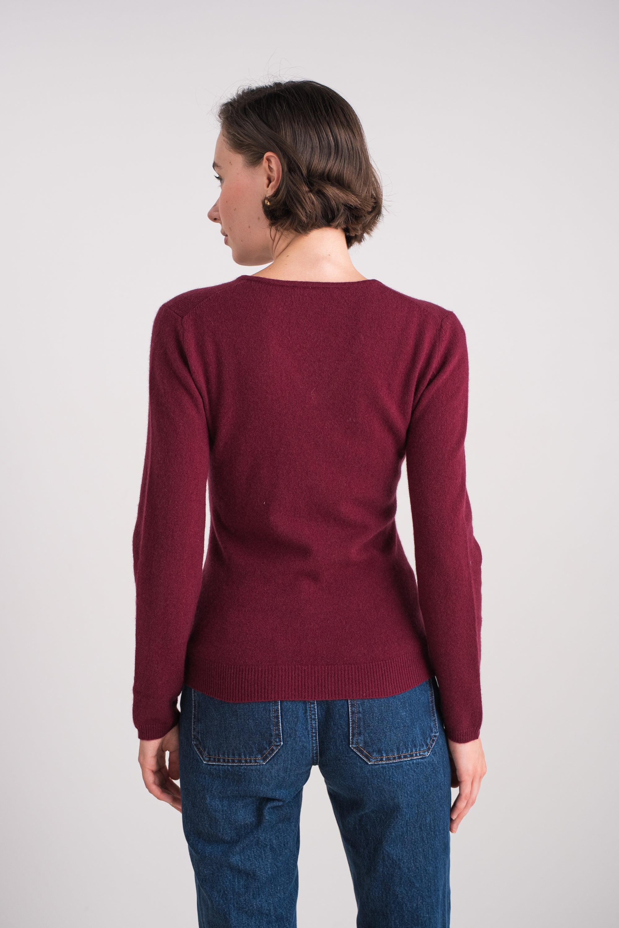 Pull col V en cachemire