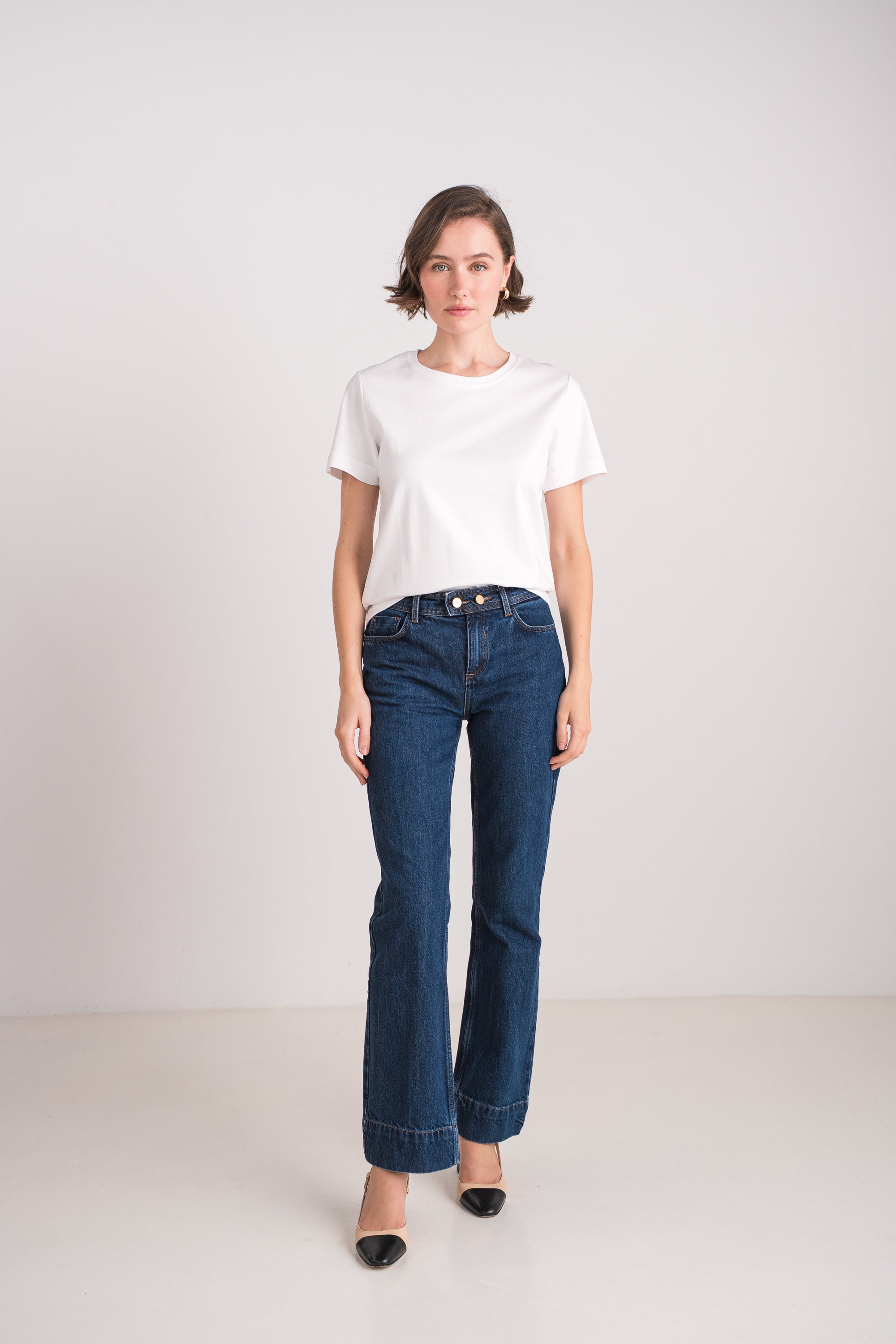 T-shirt col rond 100% coton premium manches courtes
