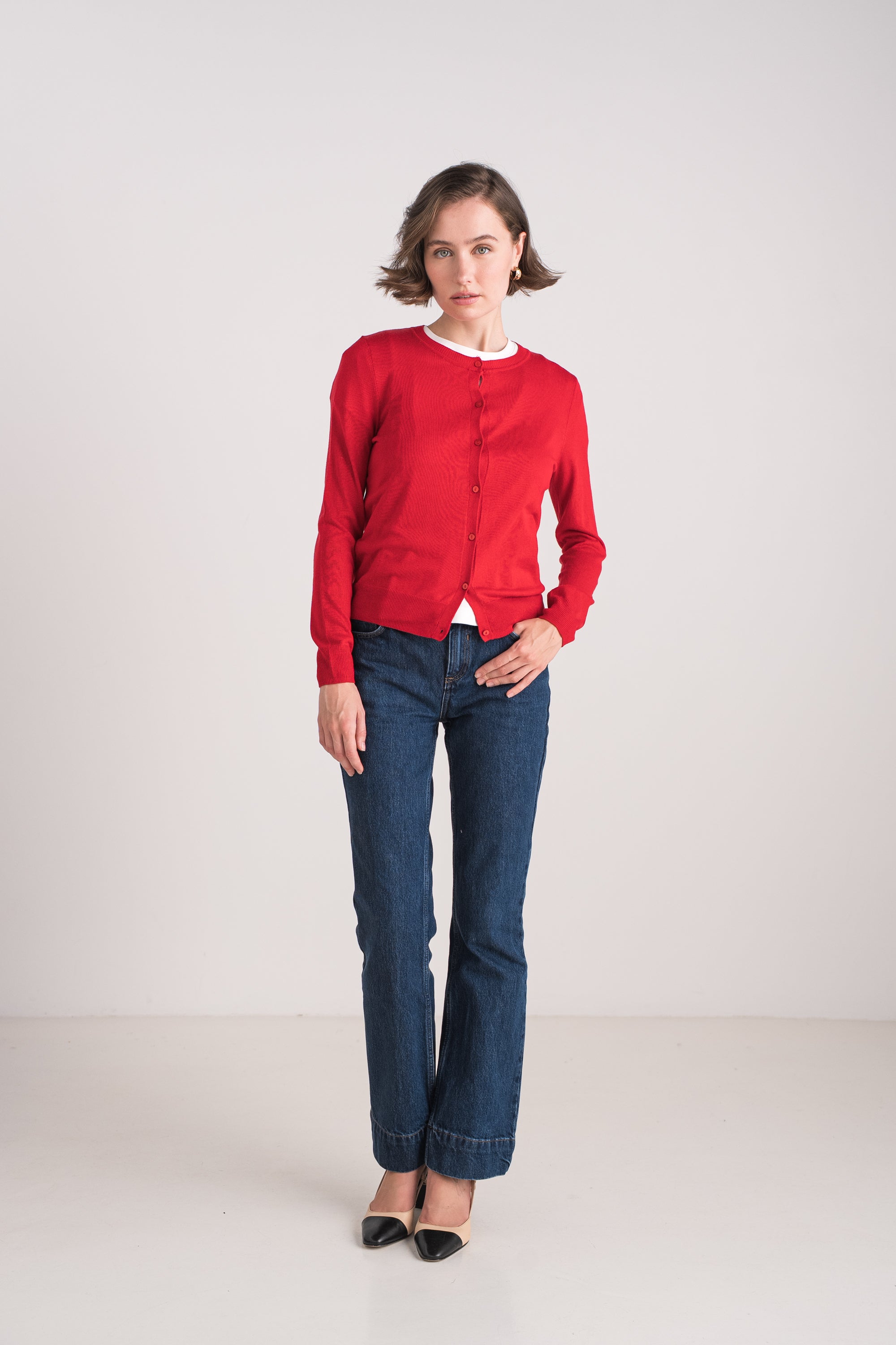 Cardigan en soie et cachemire