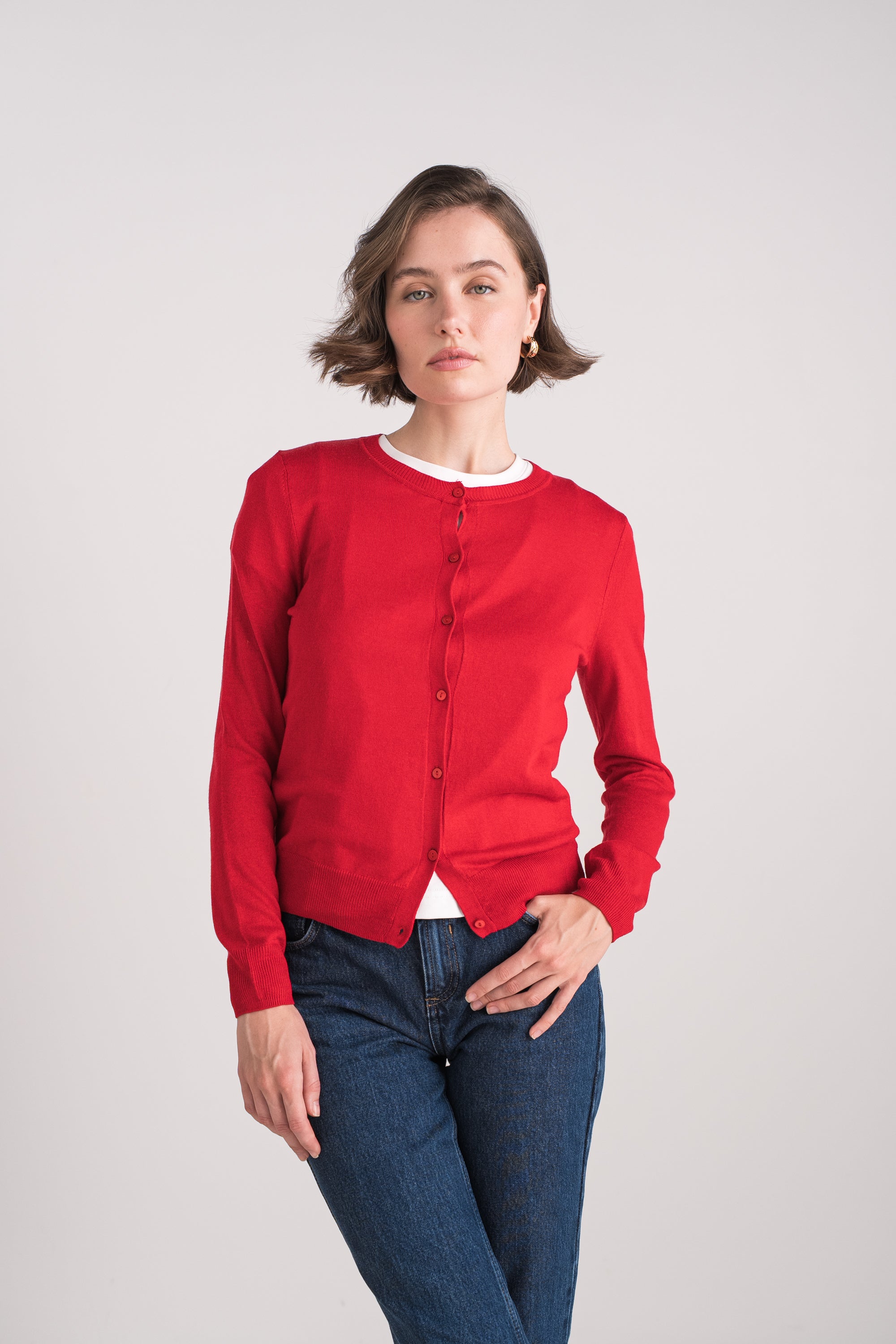 Cardigan en soie et cachemire