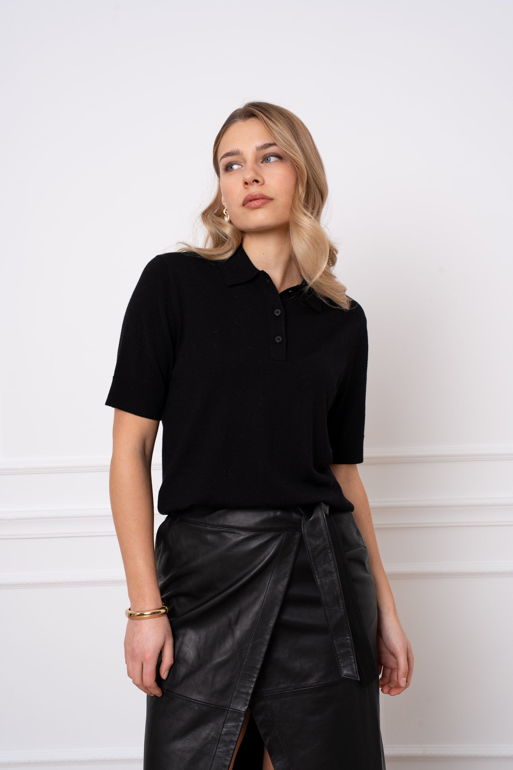 Polo 100% laine mérinos manches courtes