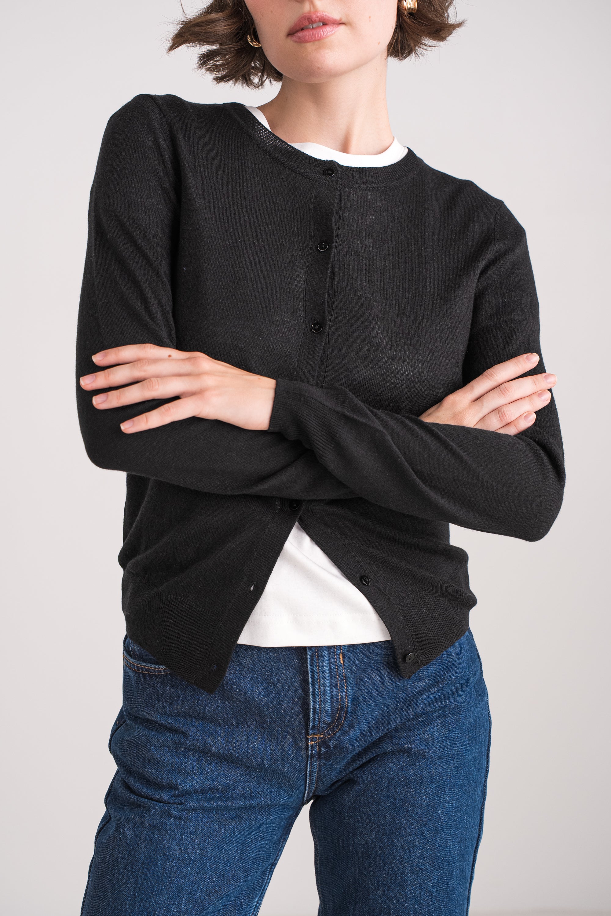 Cardigan en soie et cachemire