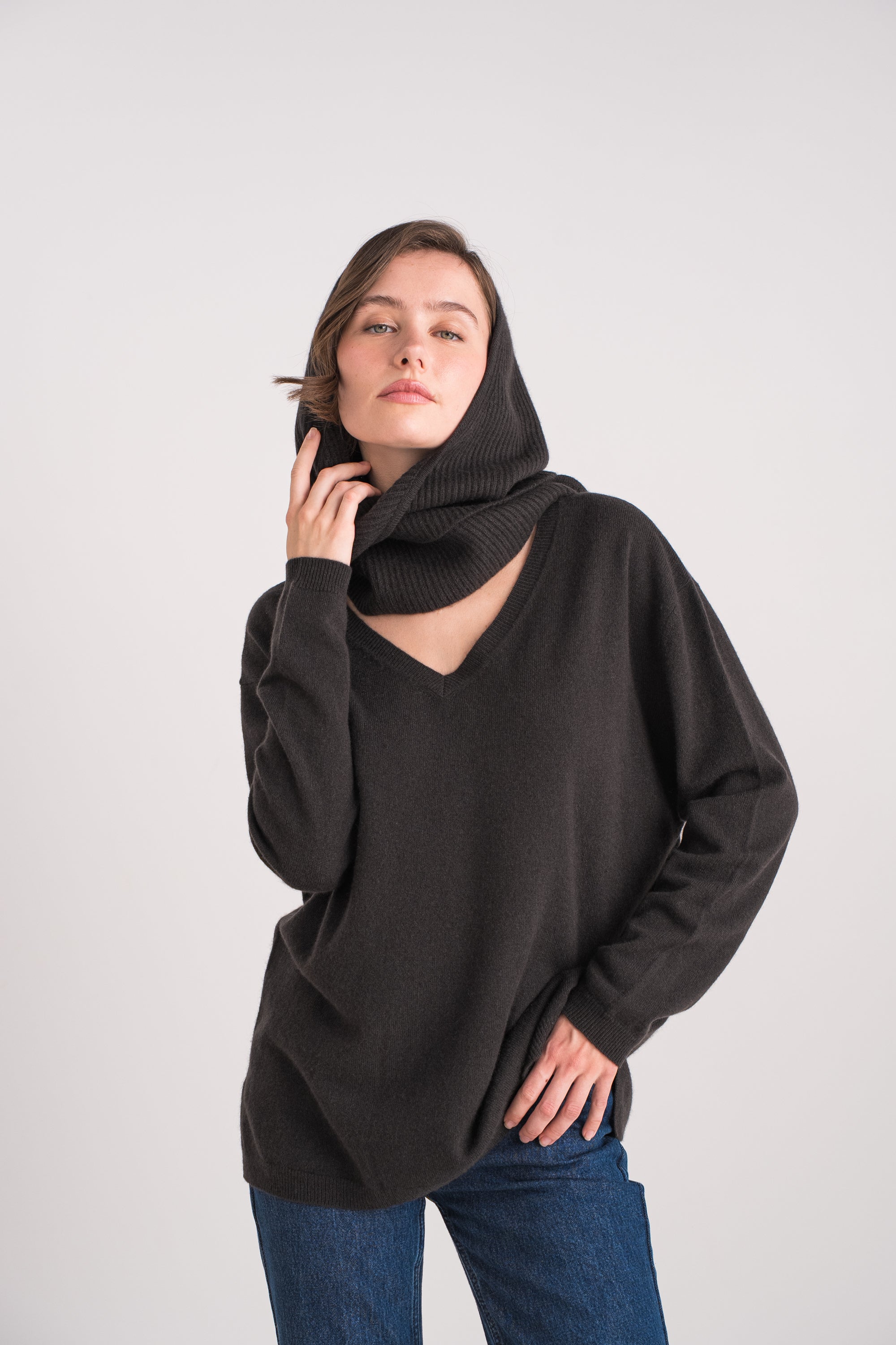 Cagoule 100% cachemire