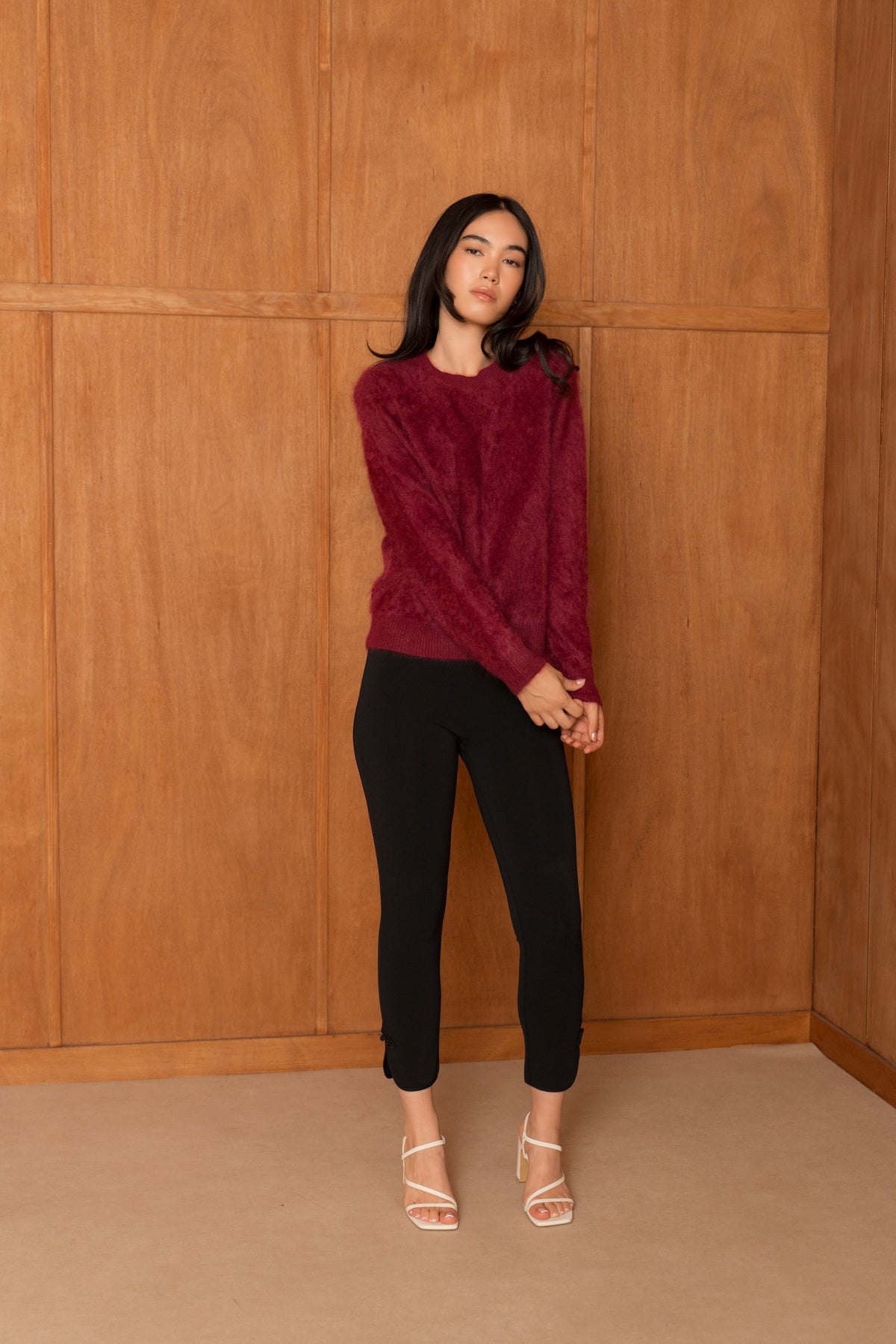 Pull 100% cachemire brossé col rond