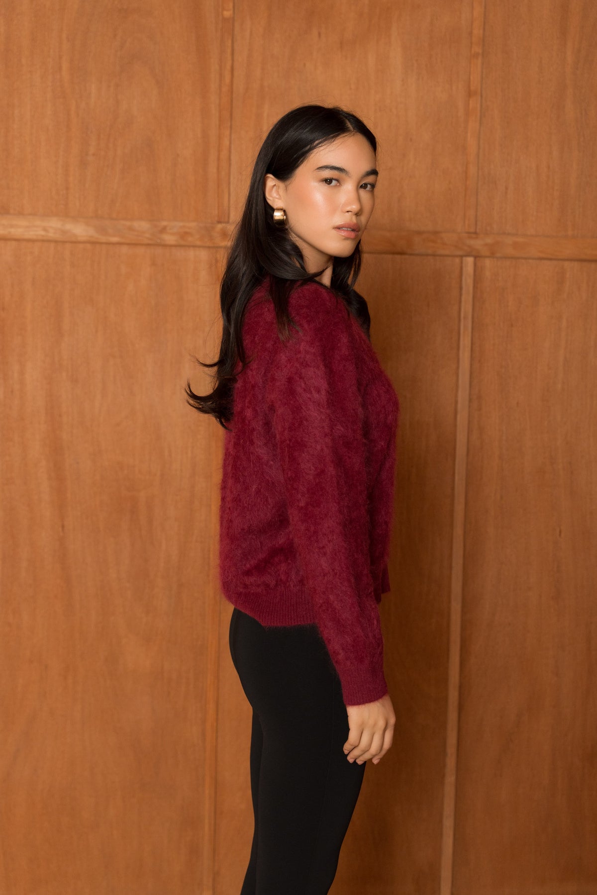 Pull 100% cachemire brossé col rond
