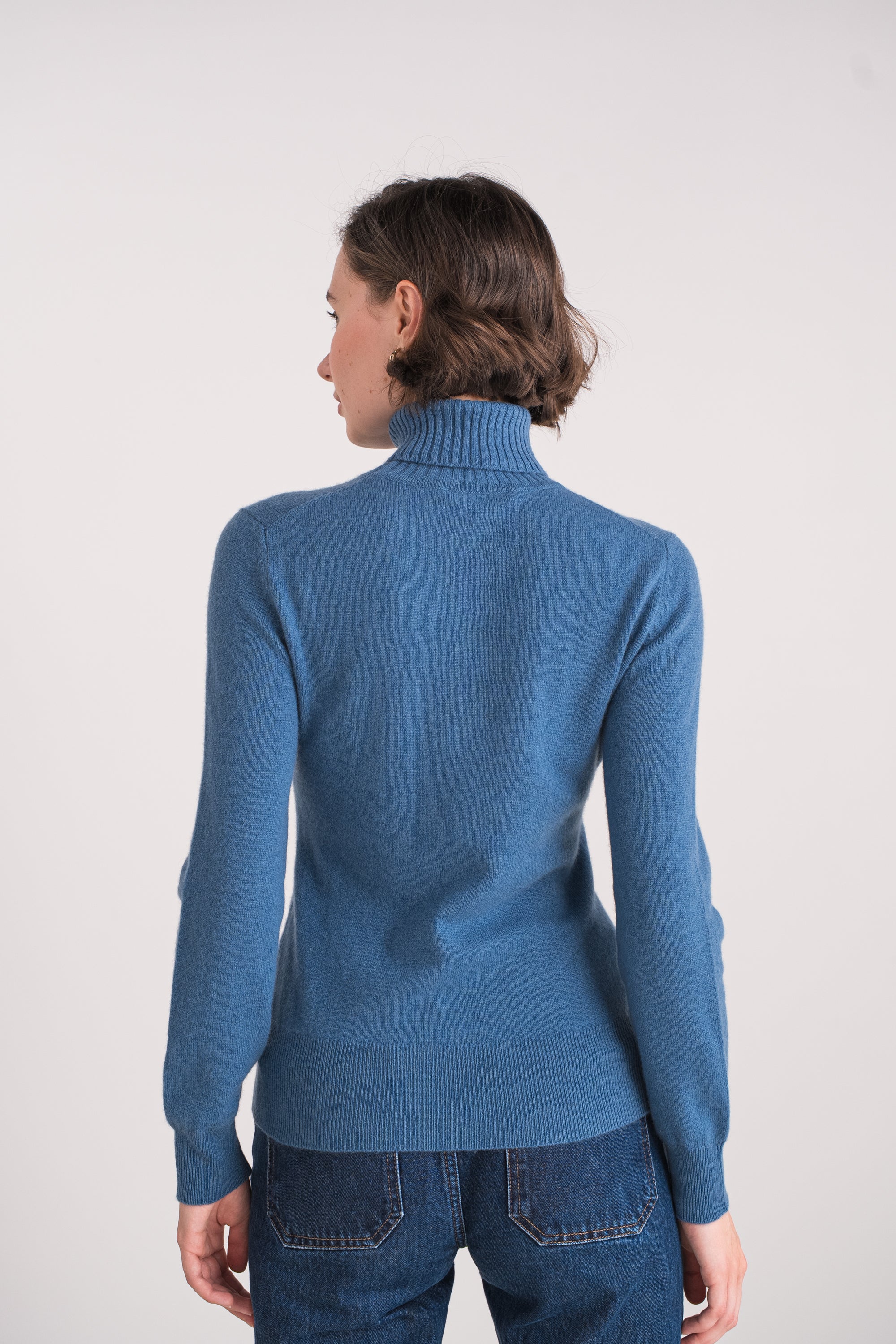 Pull col roulé en cachemire
