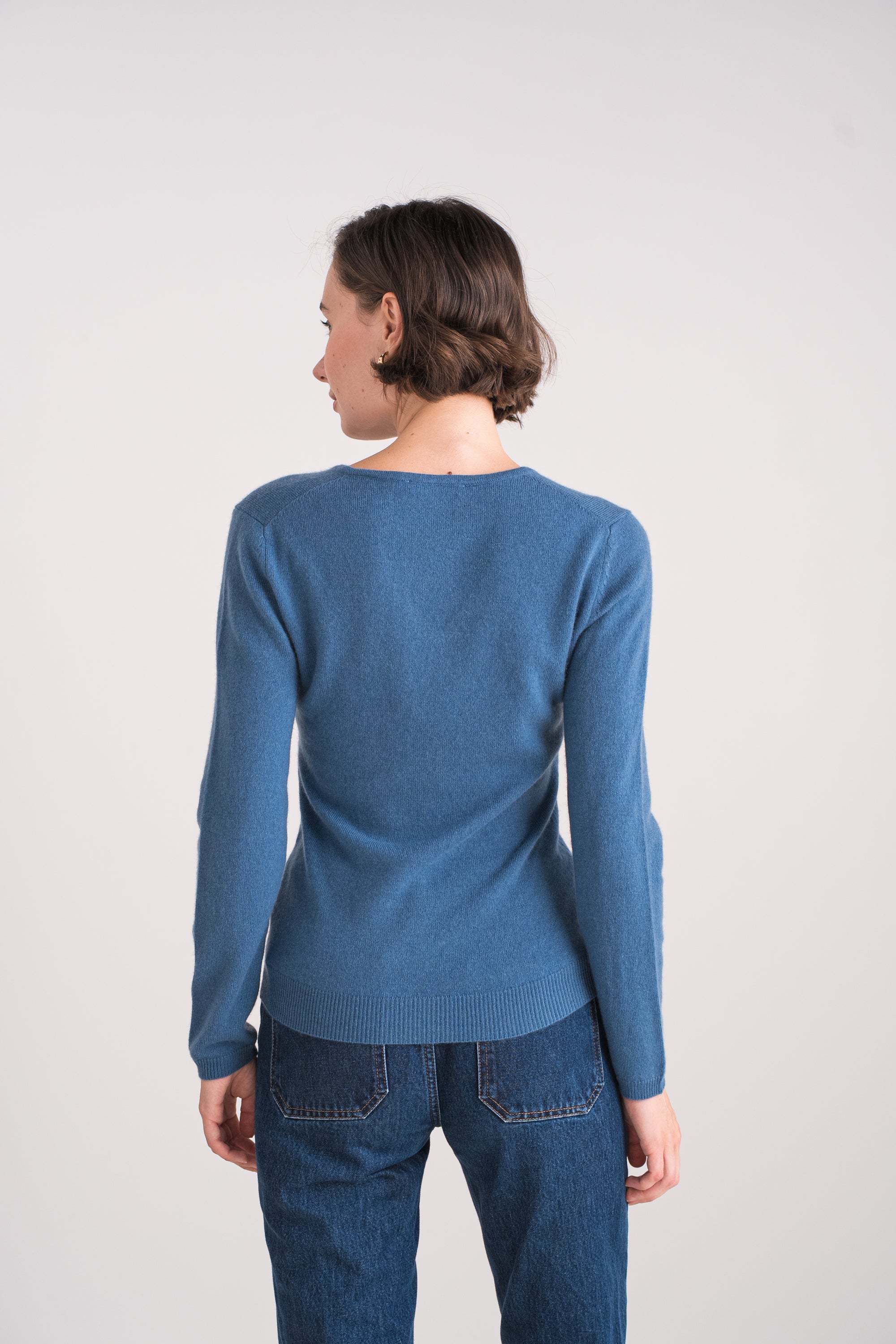 Pull col V en cachemire