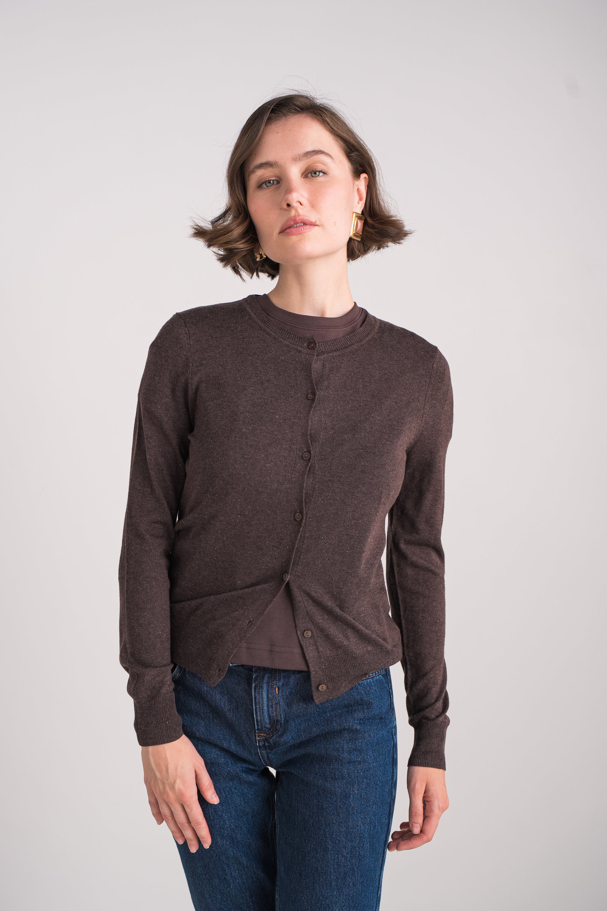 Cardigan en soie et cachemire