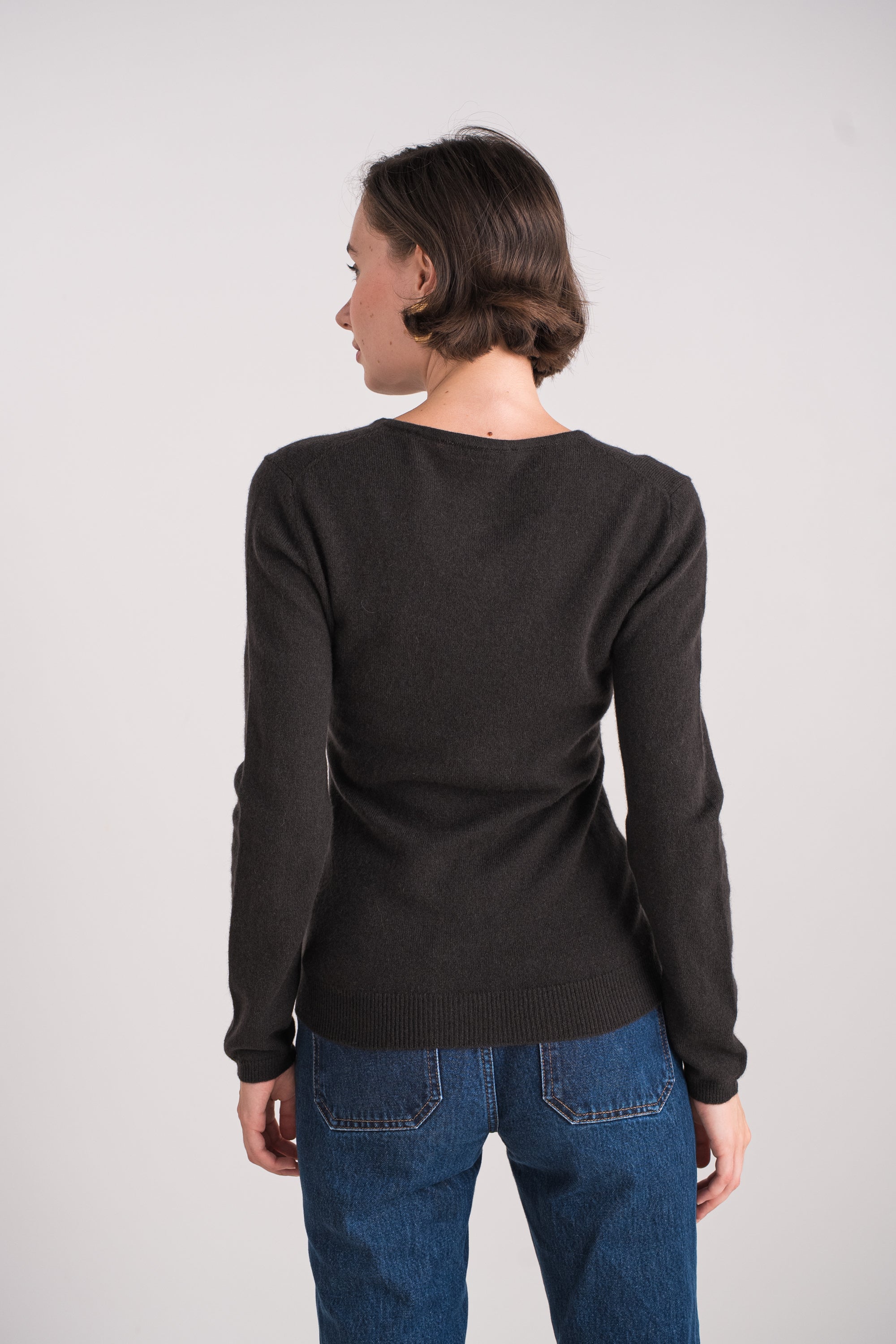 Pull col V en cachemire